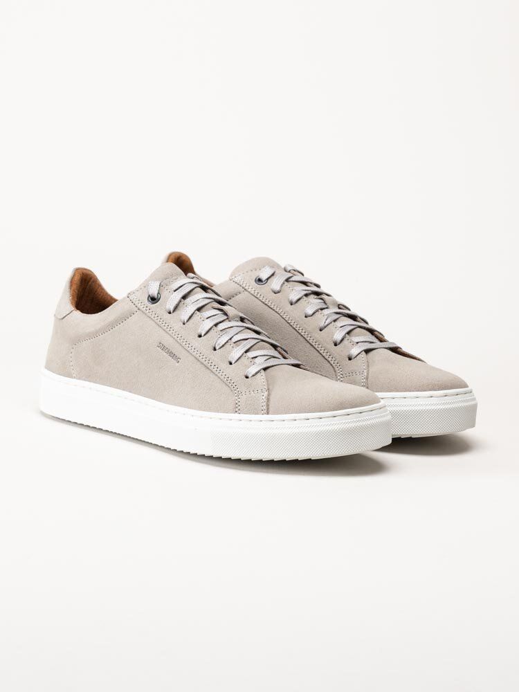 Strömberg - Arezzo - Ljusgrå sneakers i mocka