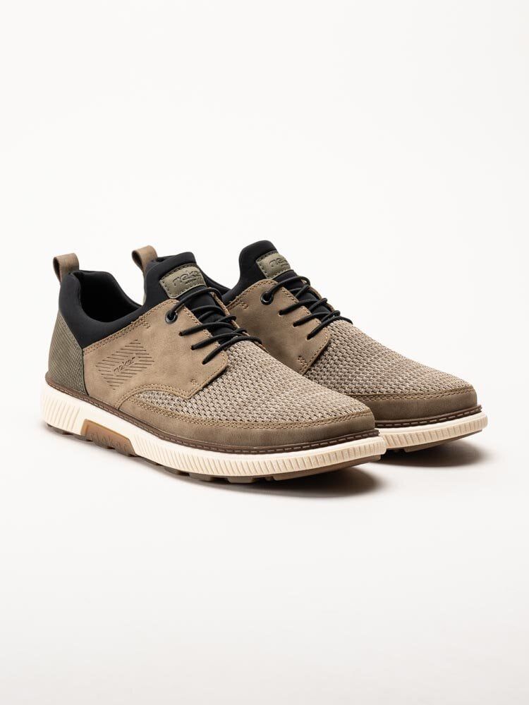 Rieker - Beige sneakers i textil