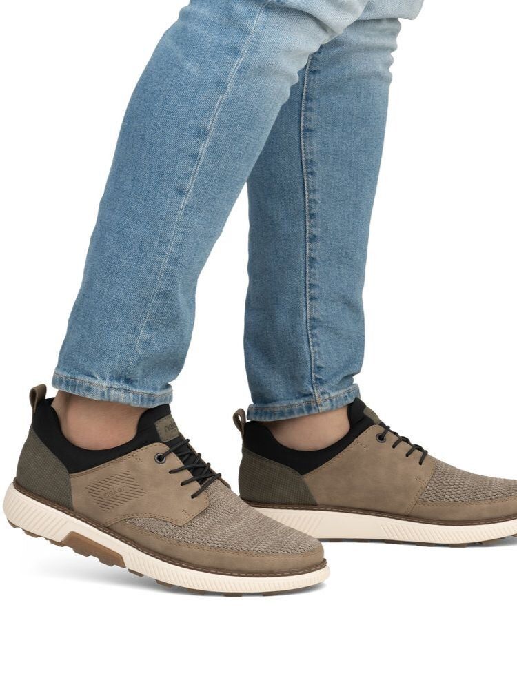 Rieker - Beige sneakers i textil