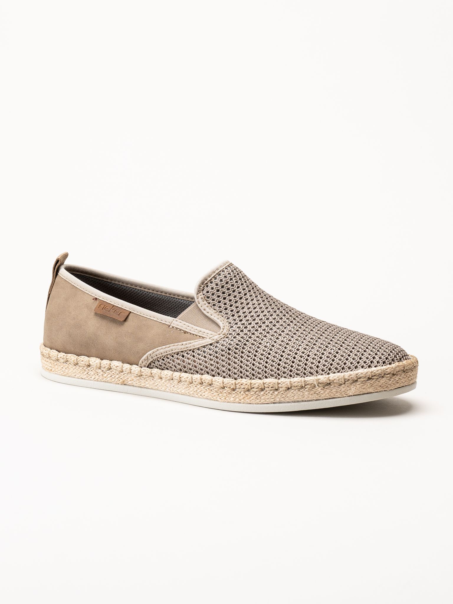 Rieker - Beige slip on sko