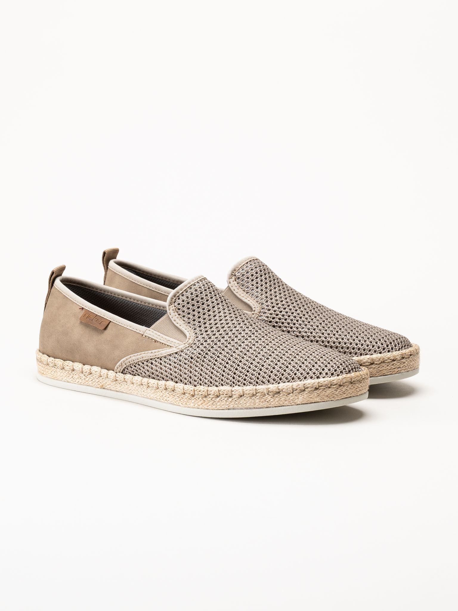 Rieker - Beige slip on sko