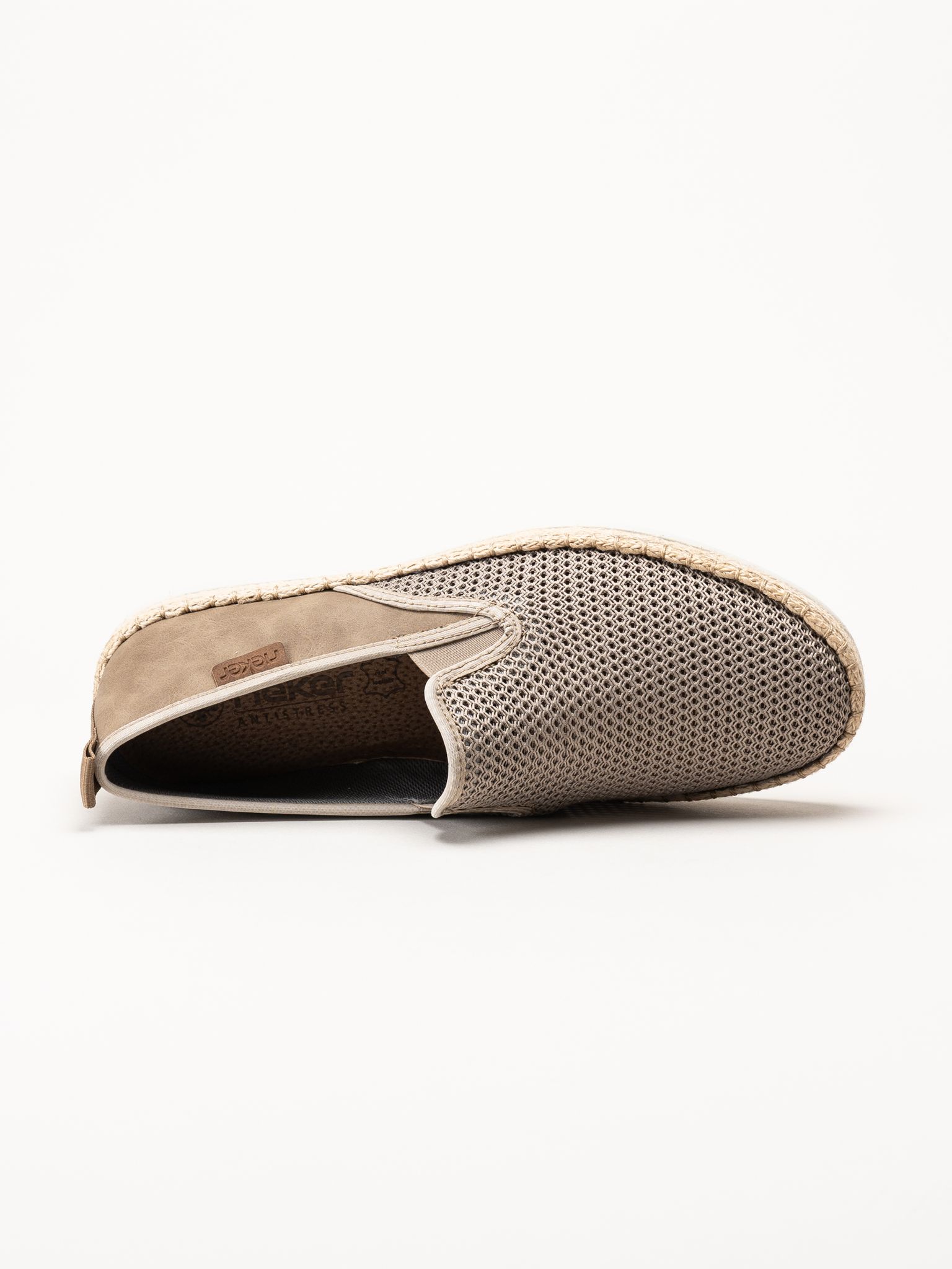 Rieker - Beige slip on sko