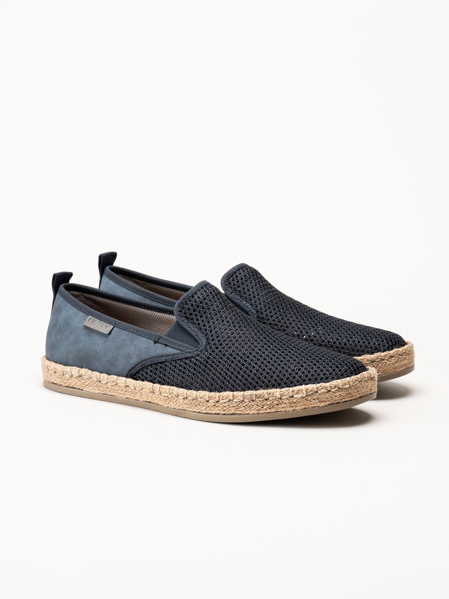 Rieker - Blå slip on skor