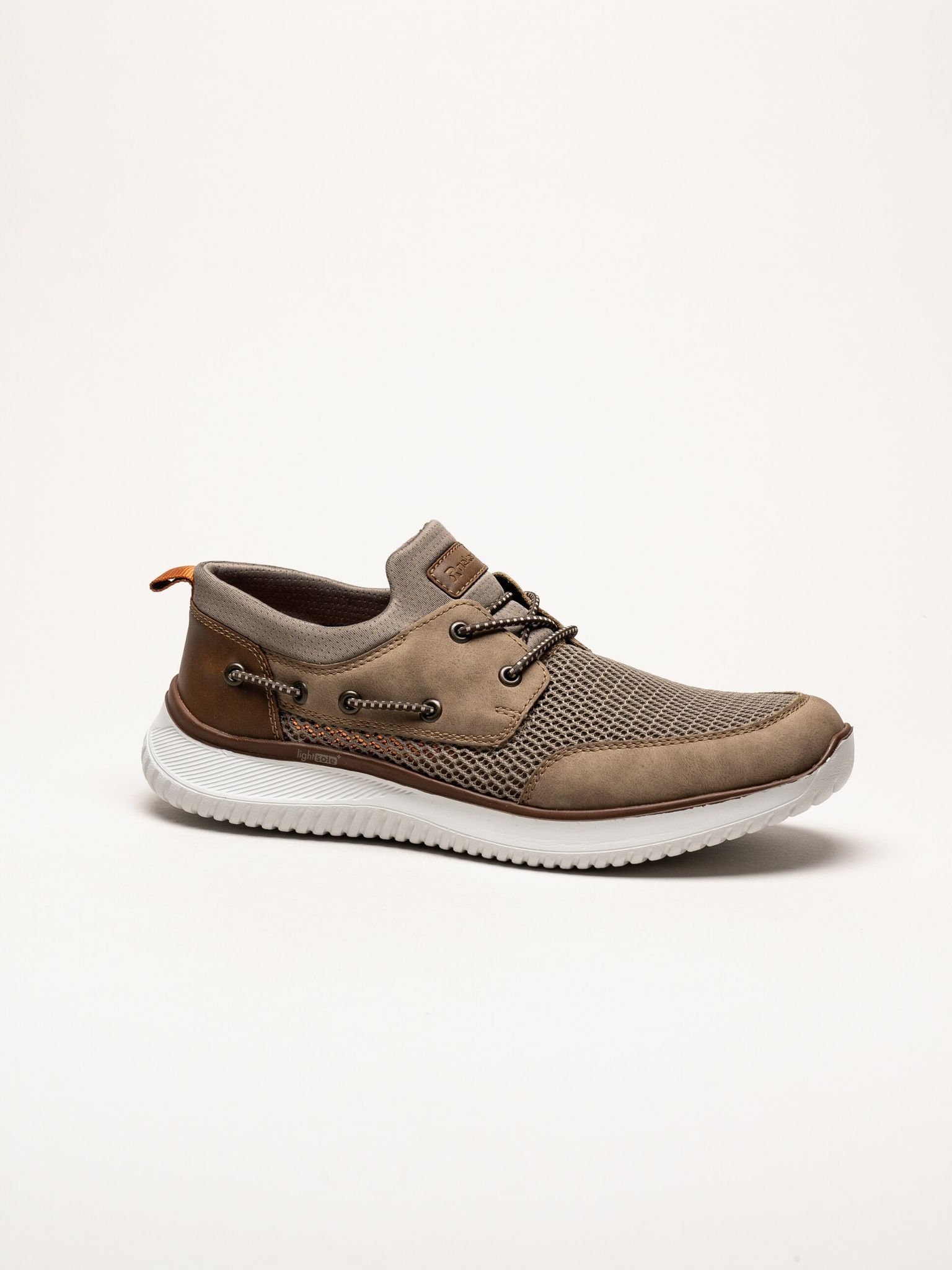 Rieker - Beige sneakers i textil