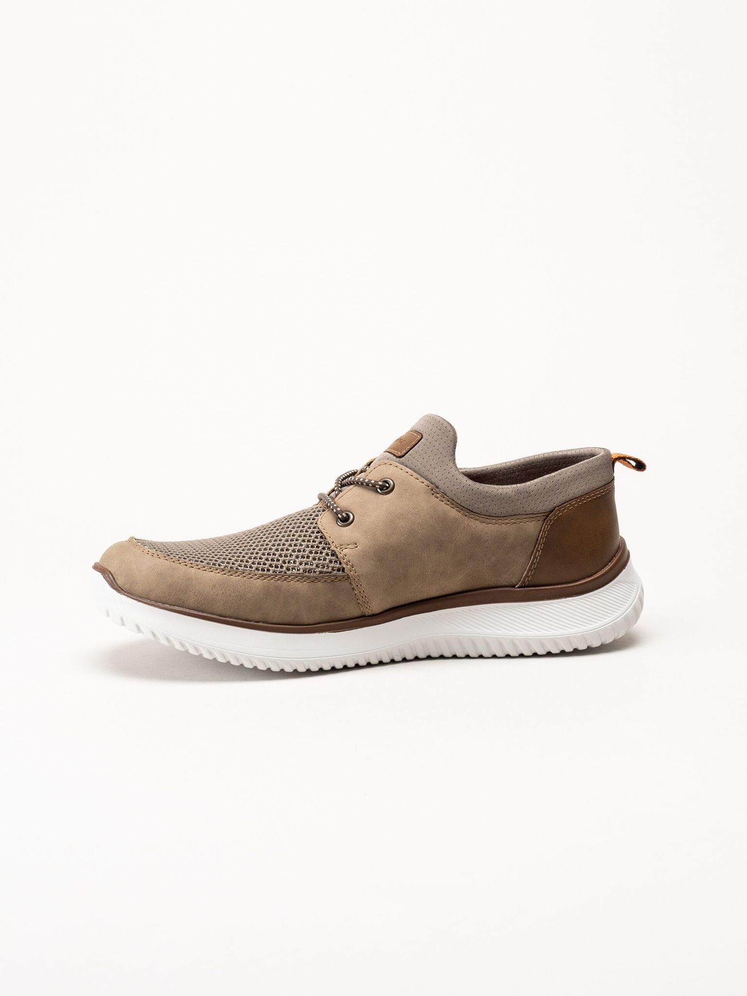Rieker - Beige sneakers i textil