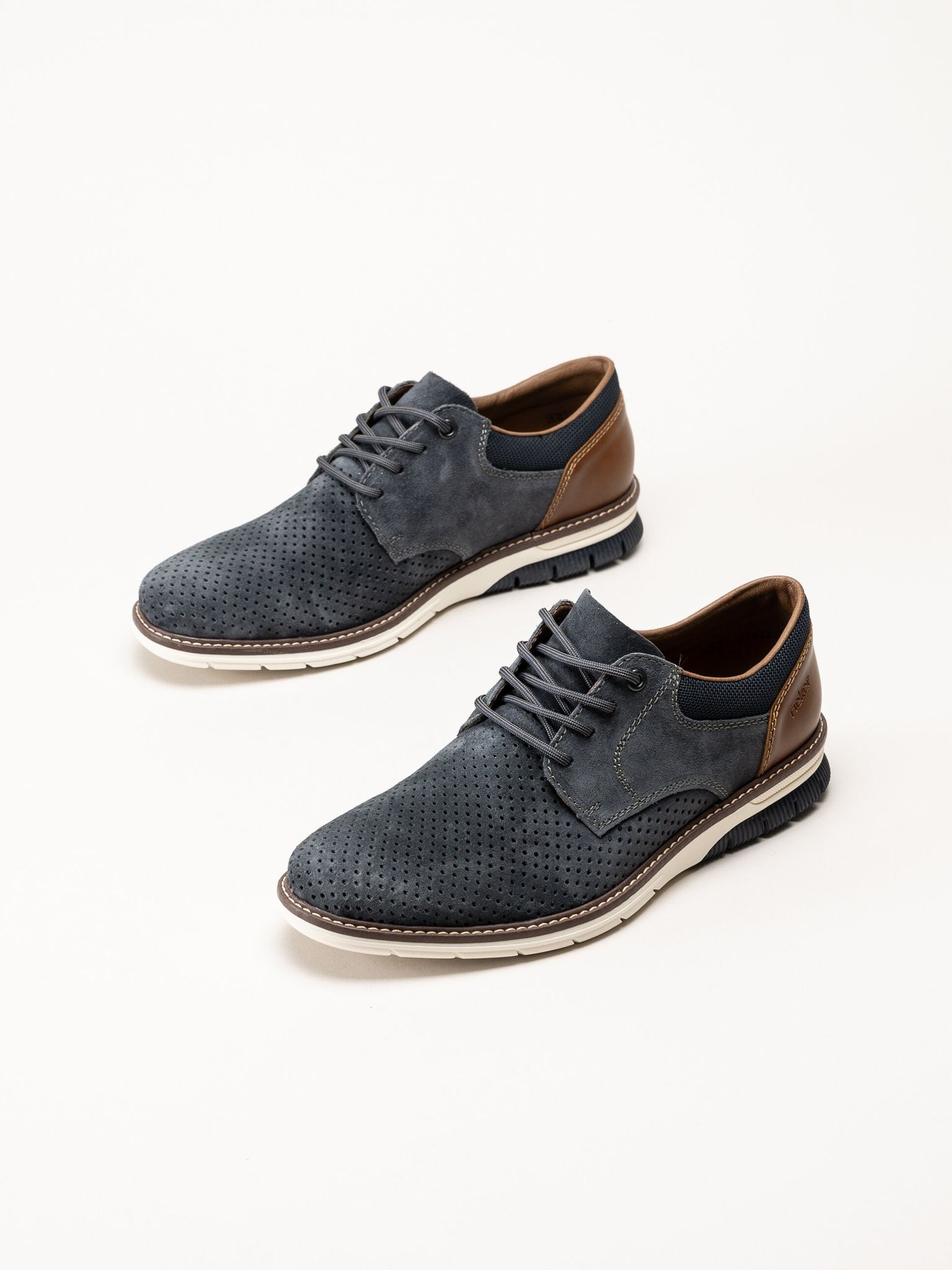 Rieker - Mörkblå mockasko