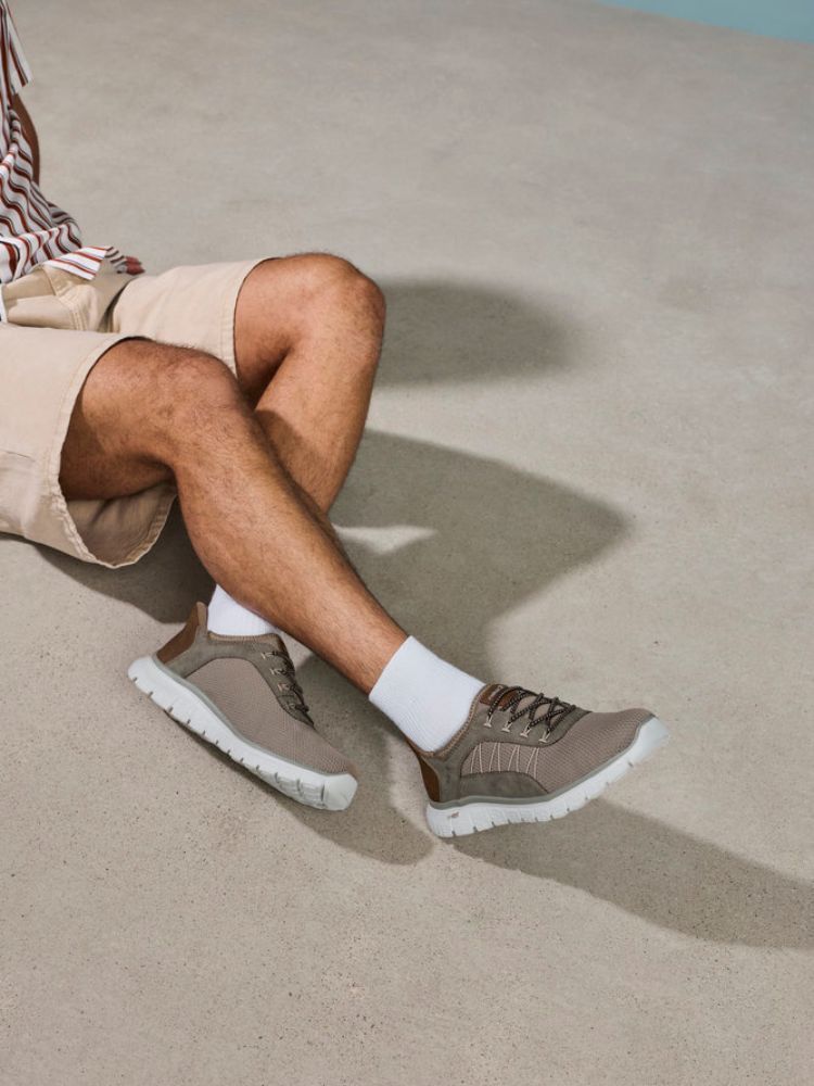 Rieker - Beige slip on sneakers