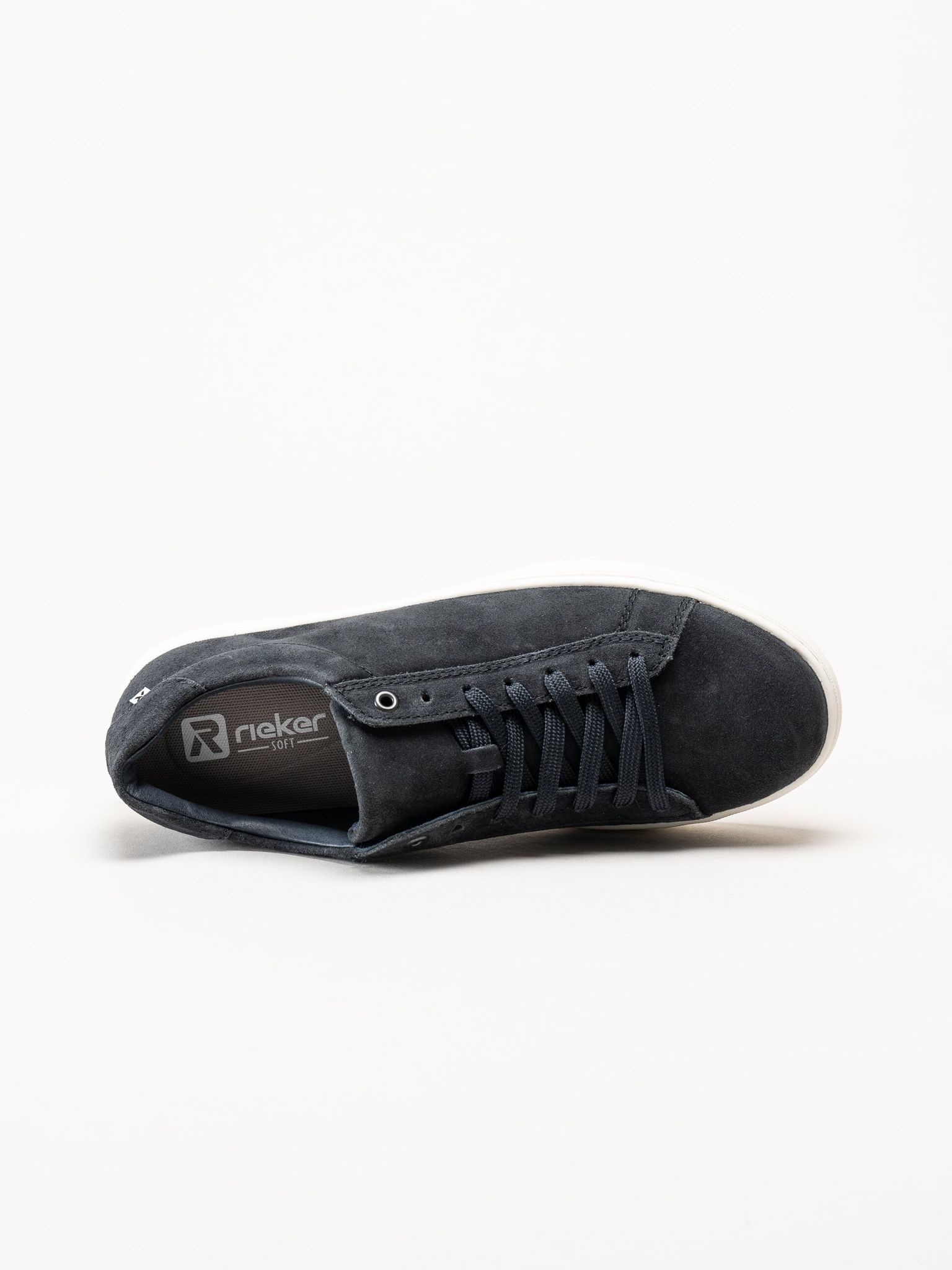 Rieker - Mörkblå sneakers i mocka