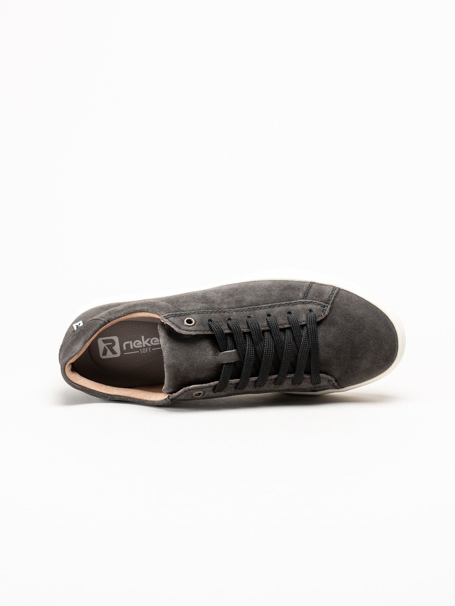 Rieker - Grå sneakers i mocka