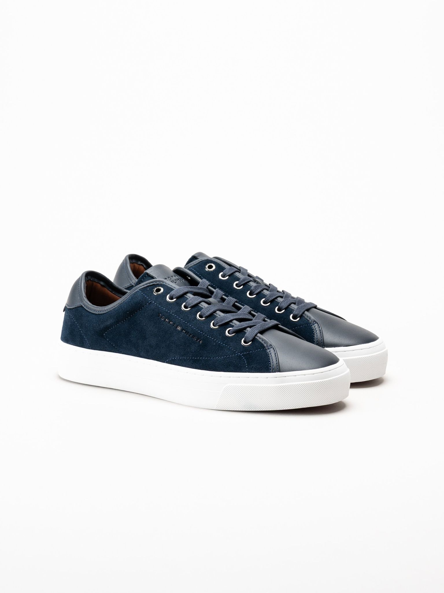 Tommy Hilfiger - Premium Dress Leather Mix - Blå sneakers i mocka