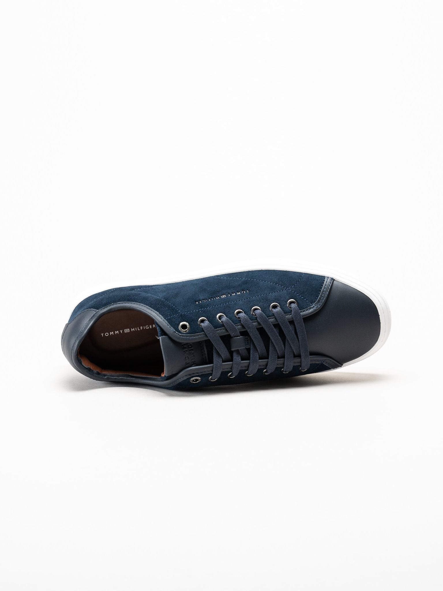 Tommy Hilfiger - Premium Dress Leather Mix - Blå sneakers i mocka