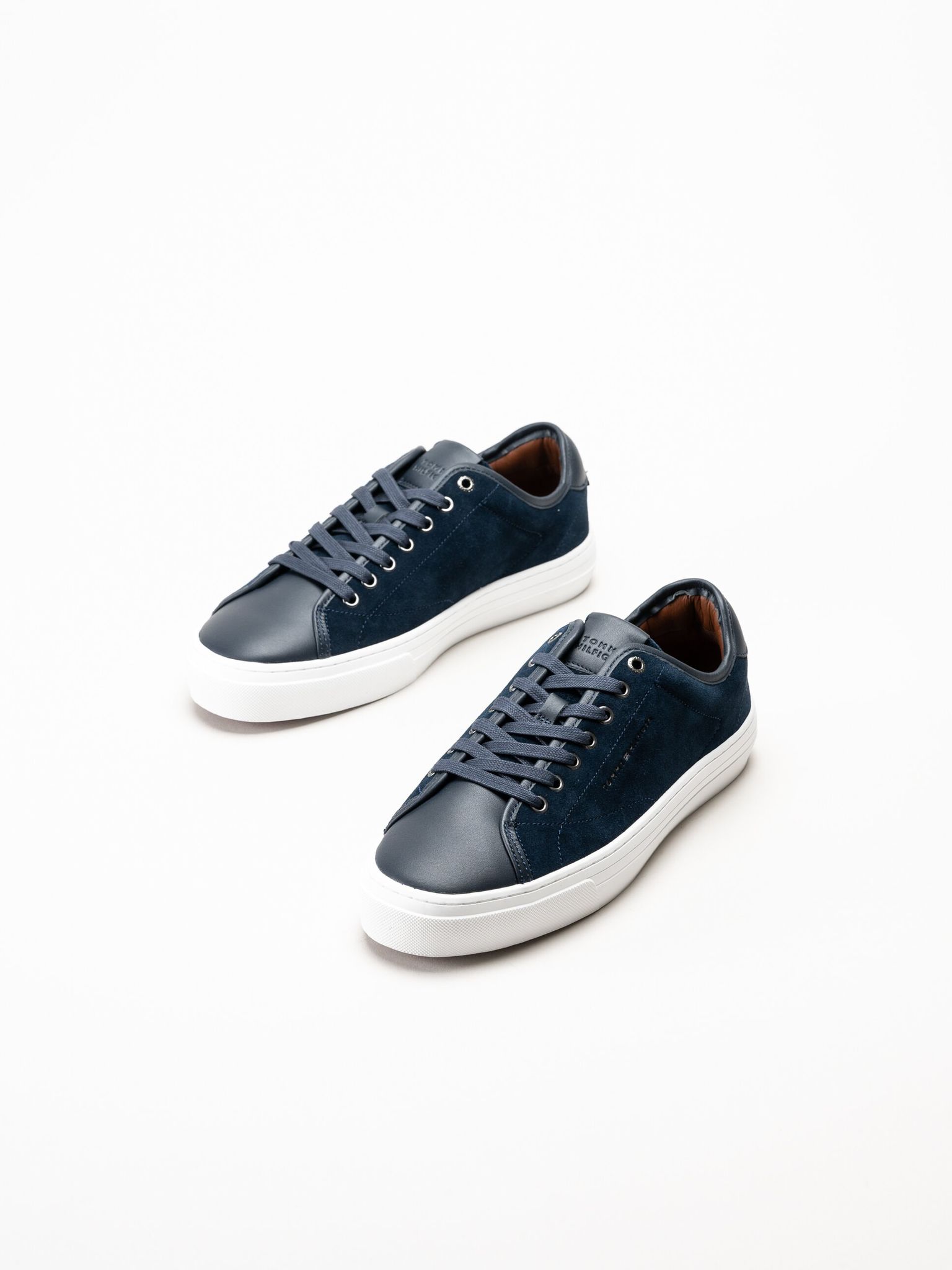Tommy Hilfiger - Premium Dress Leather Mix - Blå sneakers i mocka