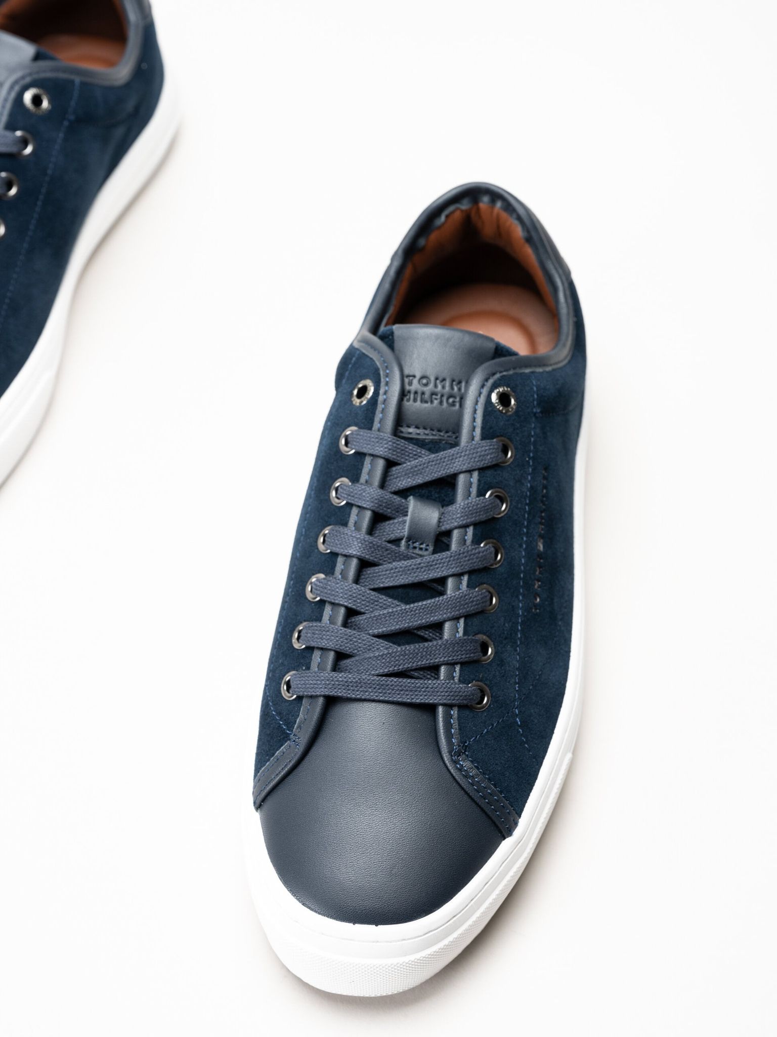 Tommy Hilfiger - Premium Dress Leather Mix - Blå sneakers i mocka