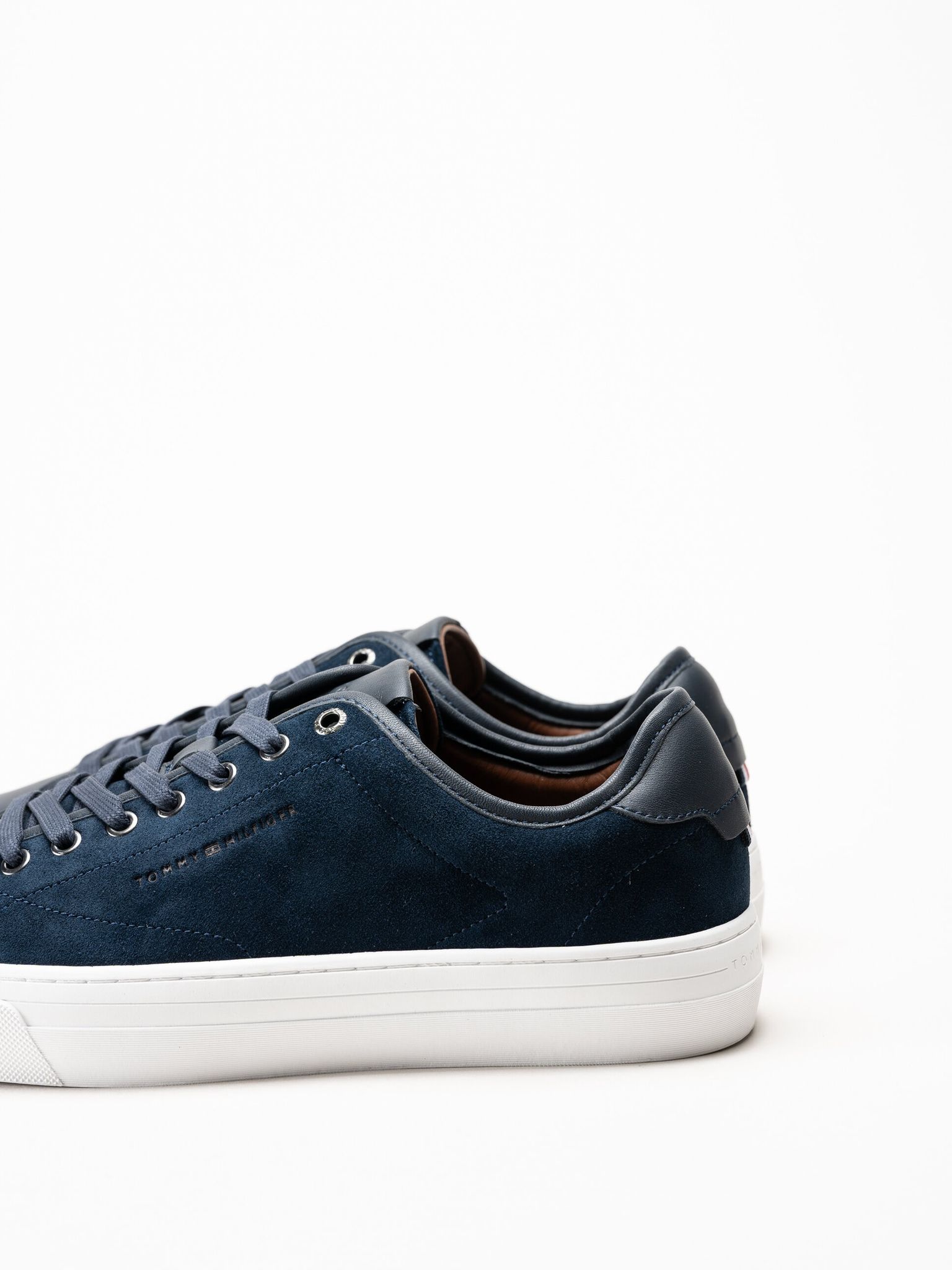 Tommy Hilfiger - Premium Dress Leather Mix - Blå sneakers i mocka