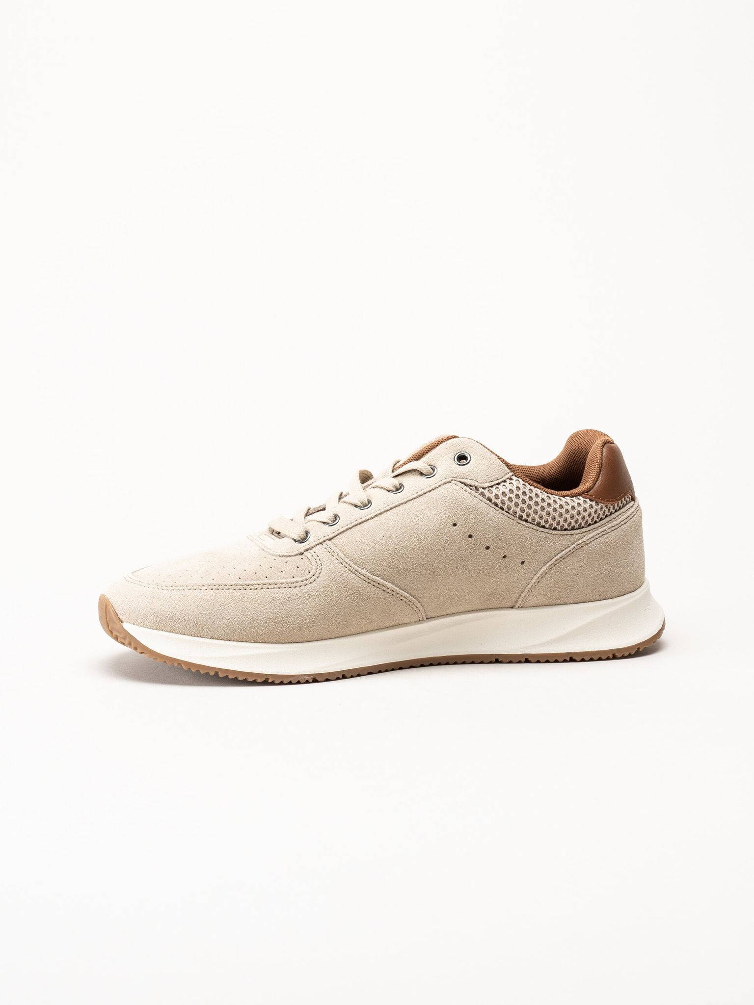 Tommy Hilfiger - Newport Mix - Beige sneakers i mocka