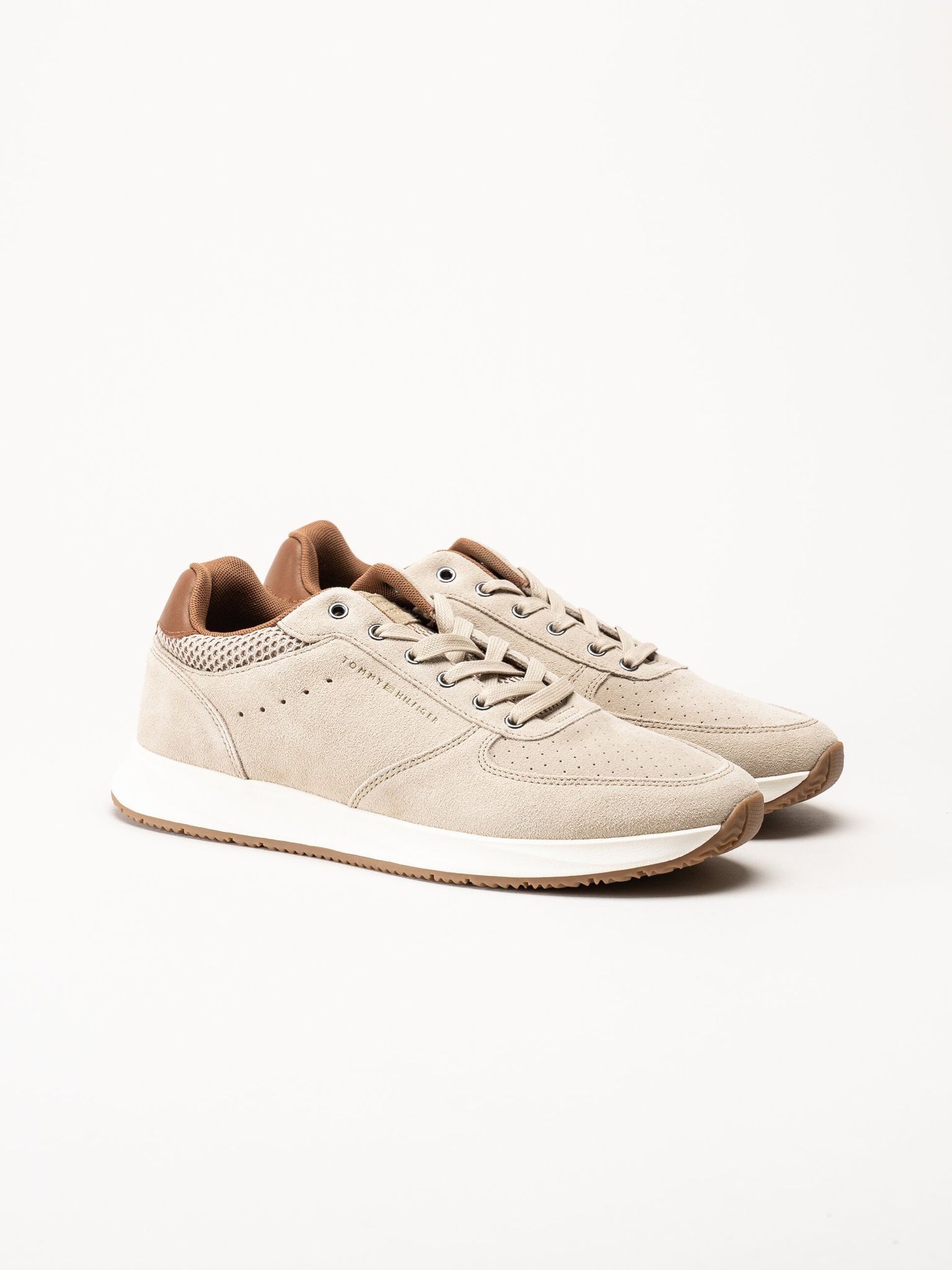 Tommy Hilfiger - Newport Mix - Beige sneakers i mocka