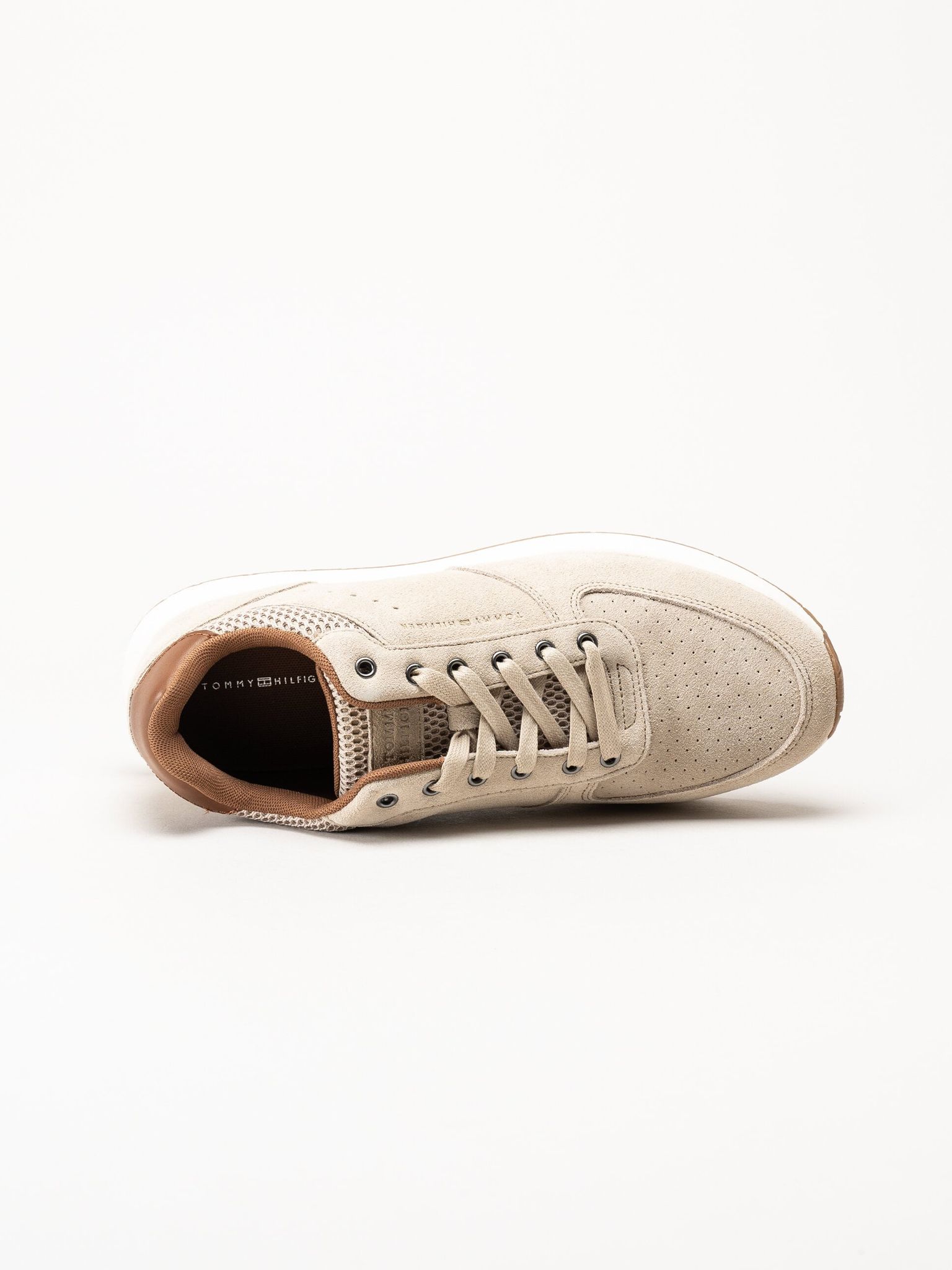 Tommy Hilfiger - Newport Mix - Beige sneakers i mocka