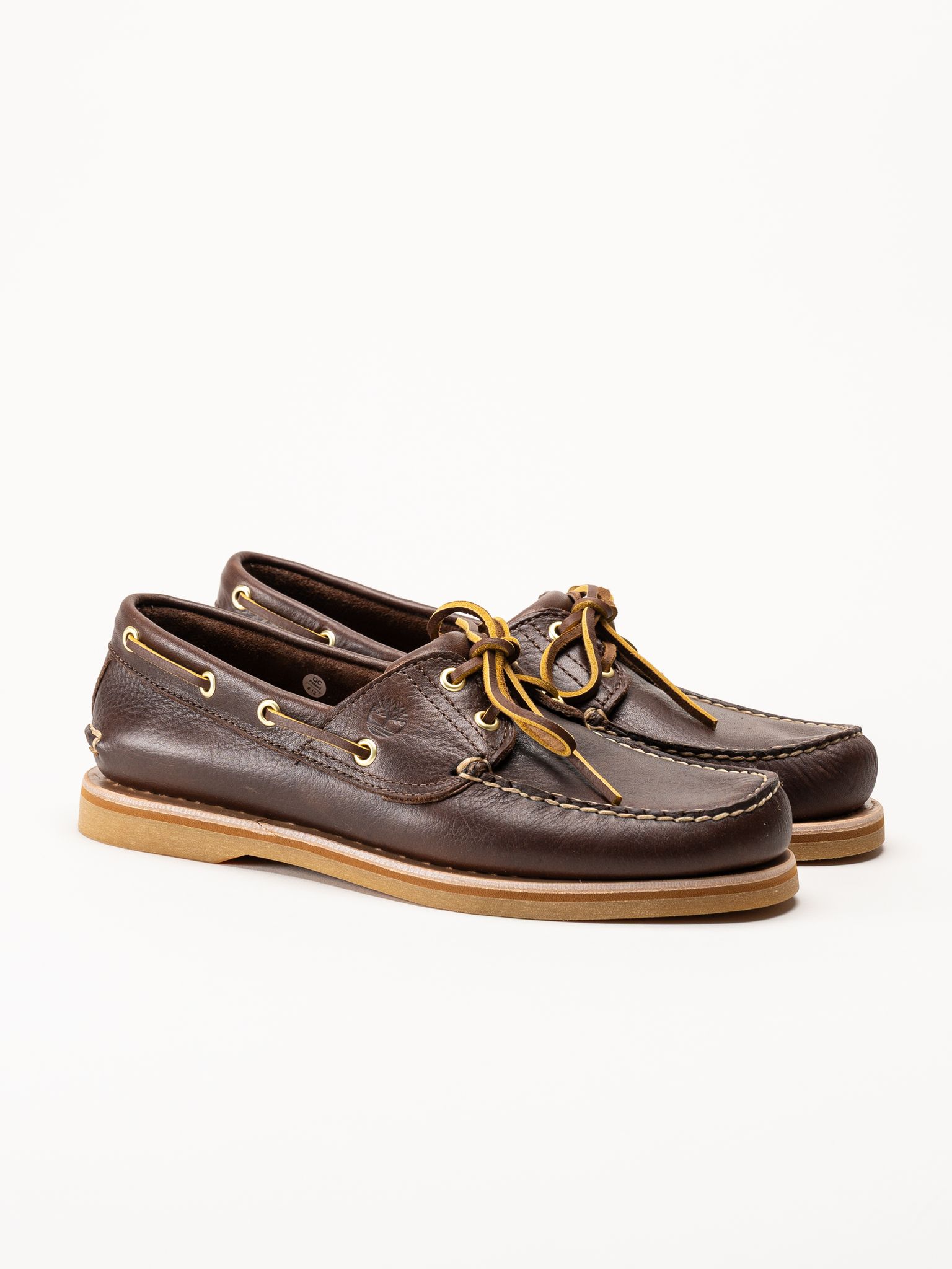 Timberland - Crafted 2 Eye - Mörkbruna seglarskor i skinn