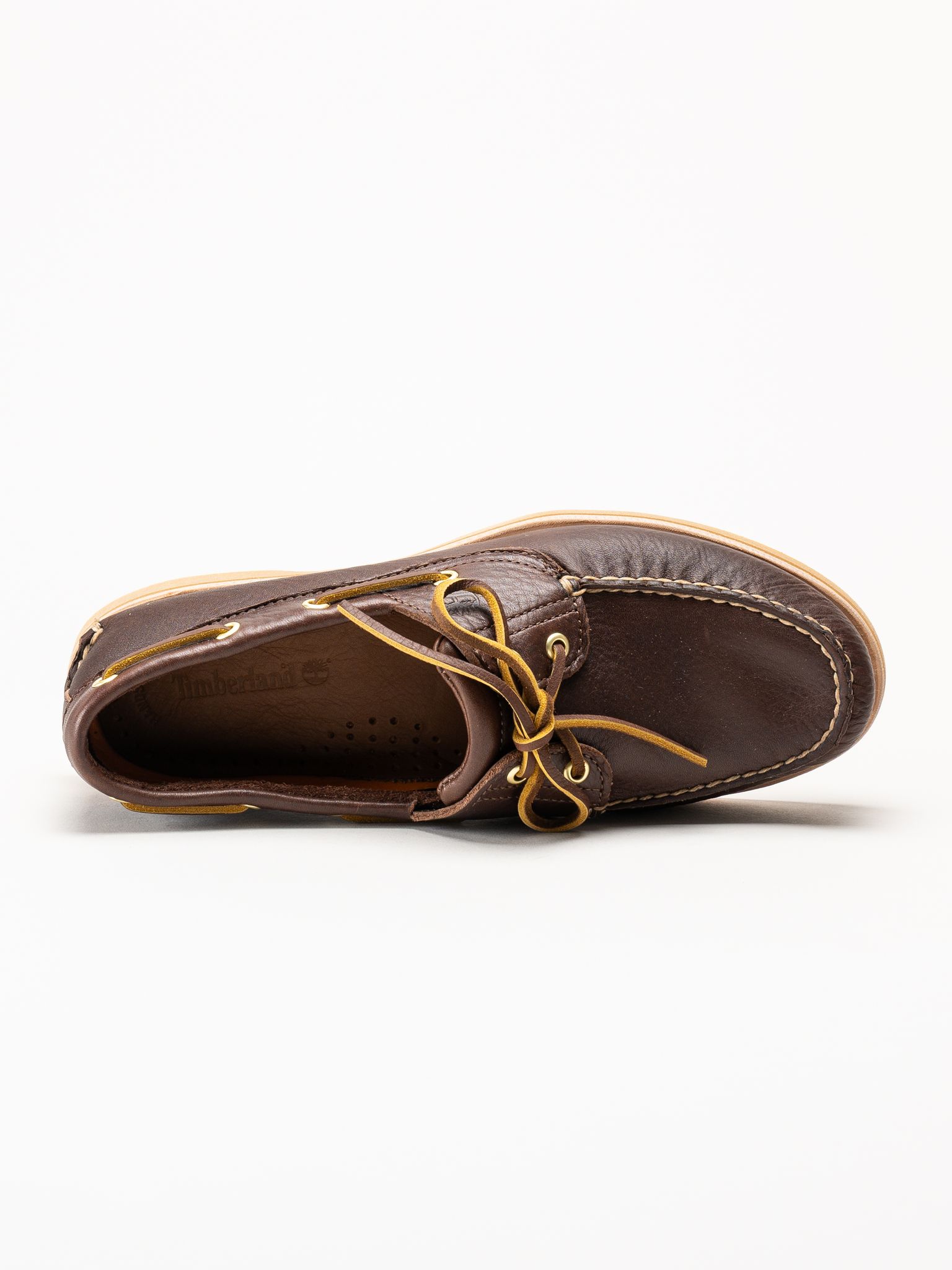 Timberland - Crafted 2 Eye - Mörkbruna seglarskor i skinn