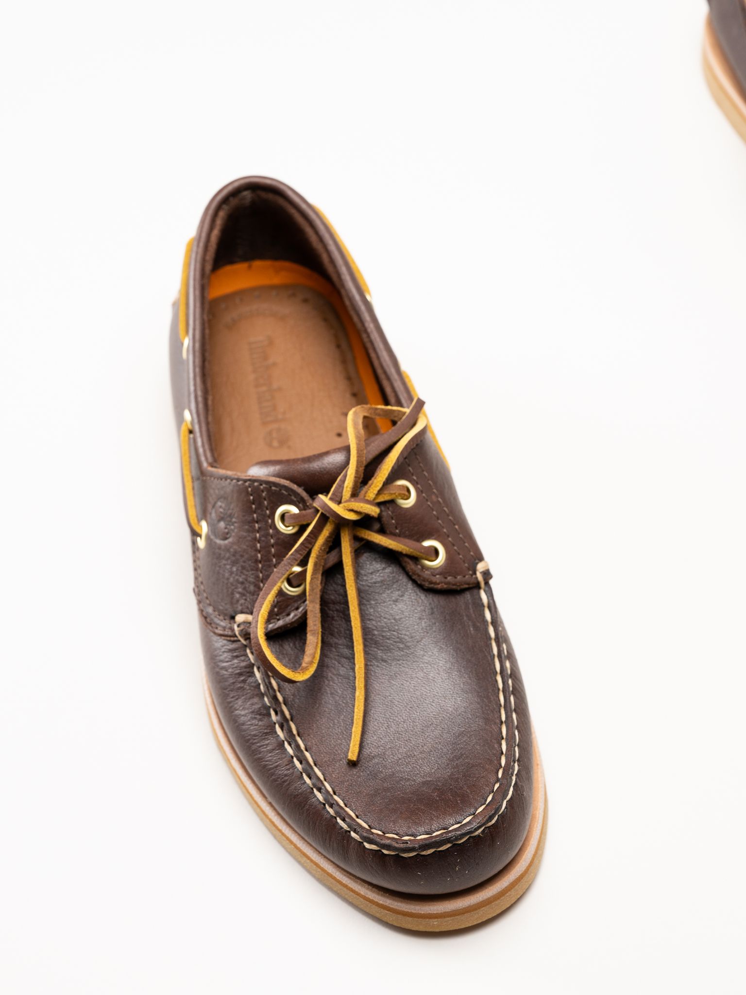 Timberland - Crafted 2 Eye - Mörkbruna seglarskor i skinn