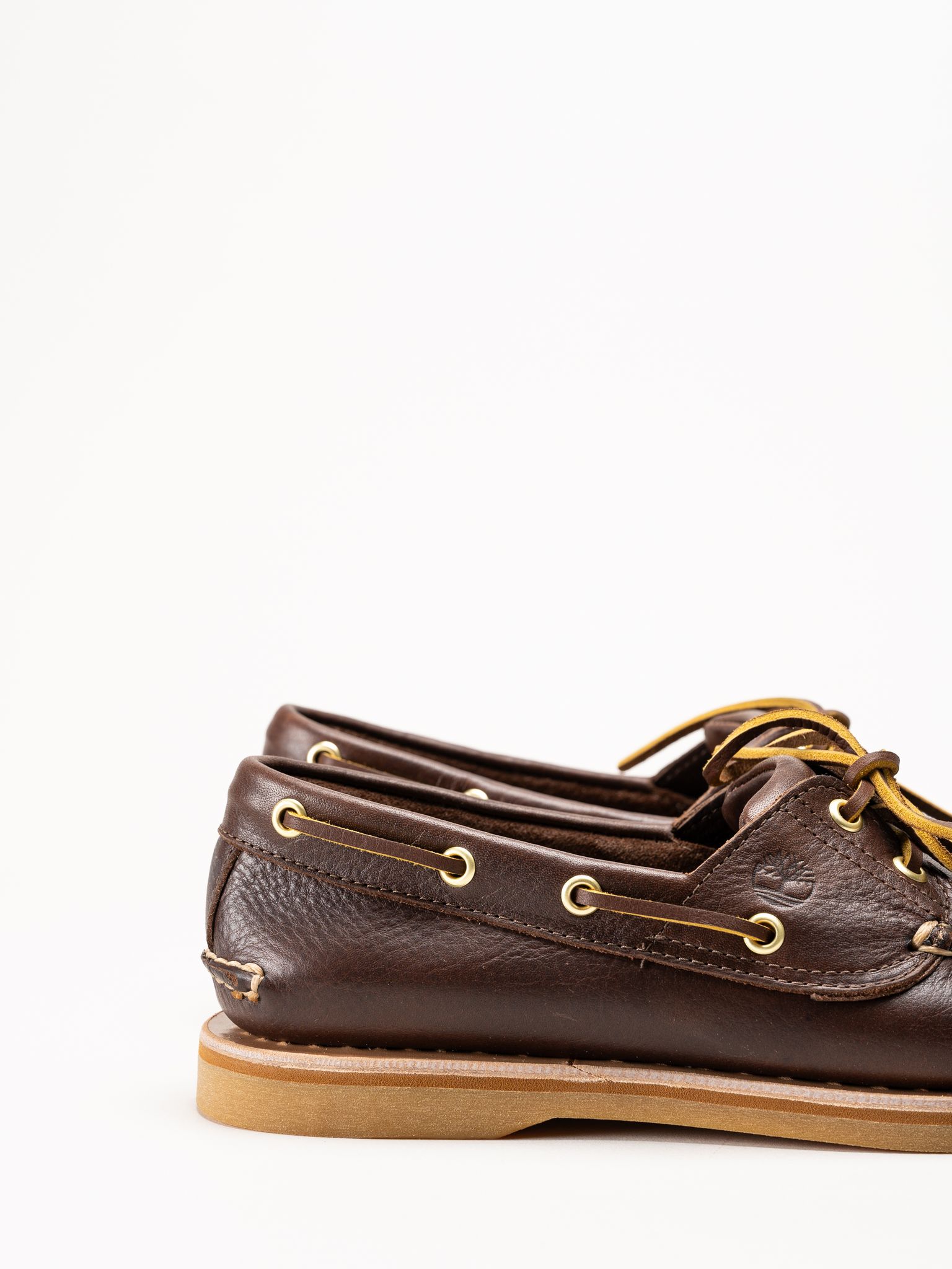 Timberland - Crafted 2 Eye - Mörkbruna seglarskor i skinn