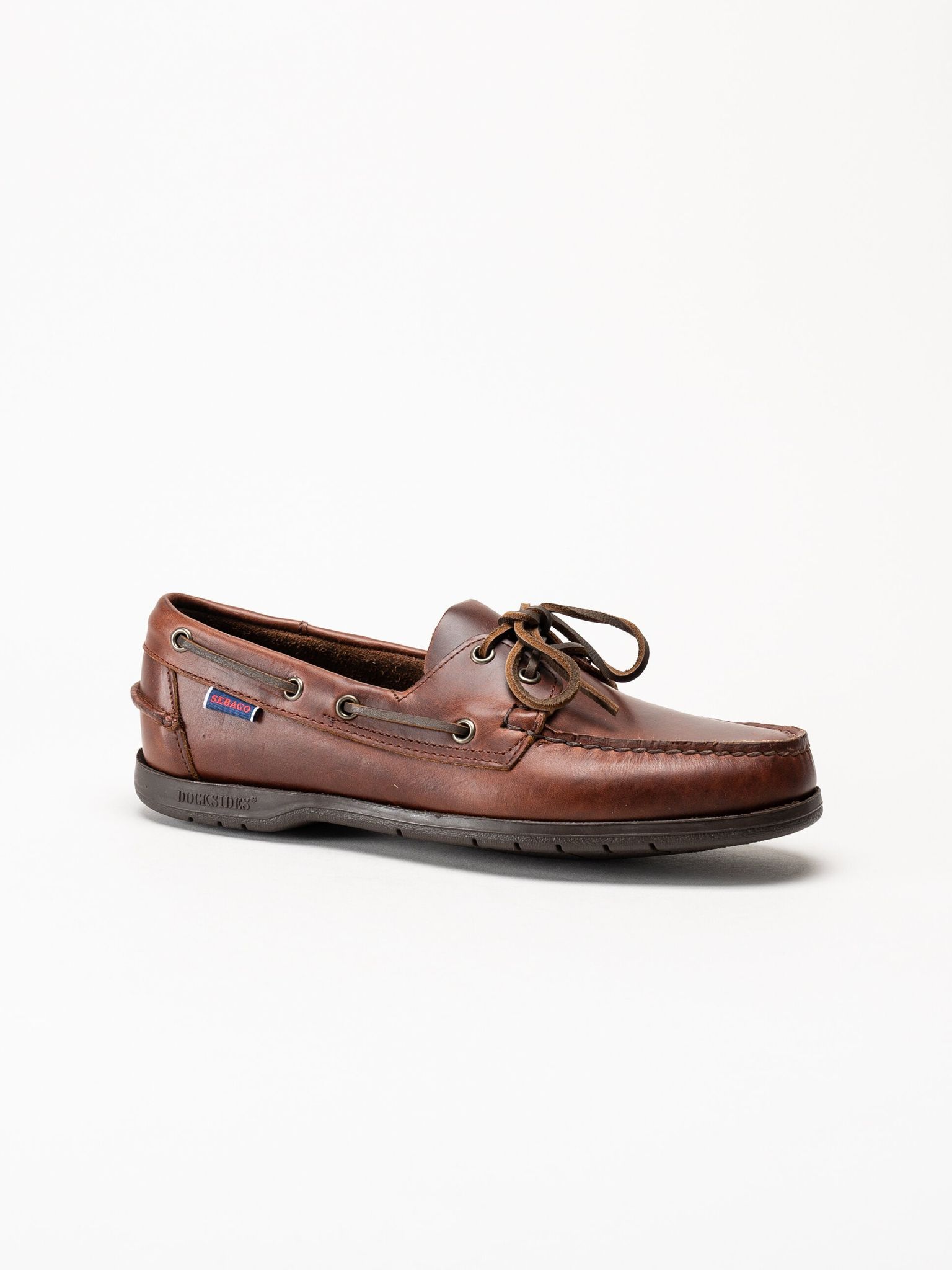 Sebago - Endeavor FGL - Mörkbruna seglarskor i skinn