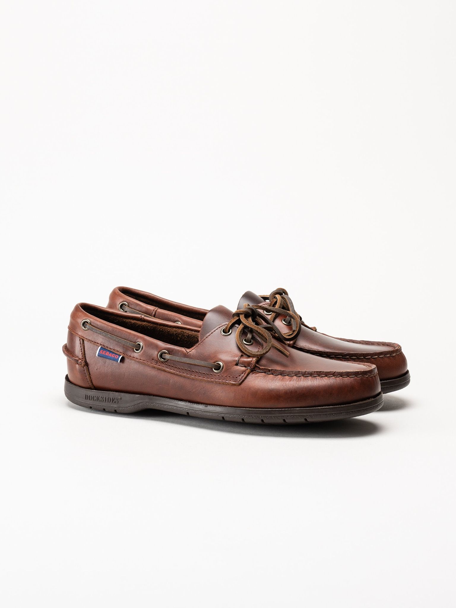Sebago - Endeavor FGL - Mörkbruna seglarskor i skinn