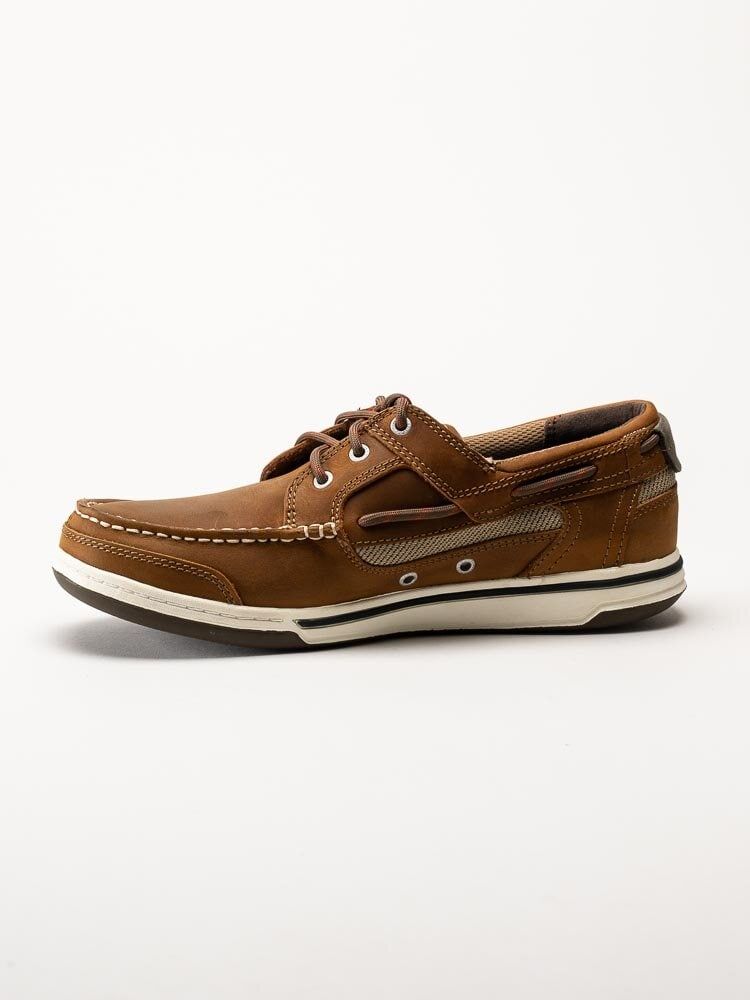 Sebago - Triton Three Eye FGL - Bruna seglarskor i oljat skinn
