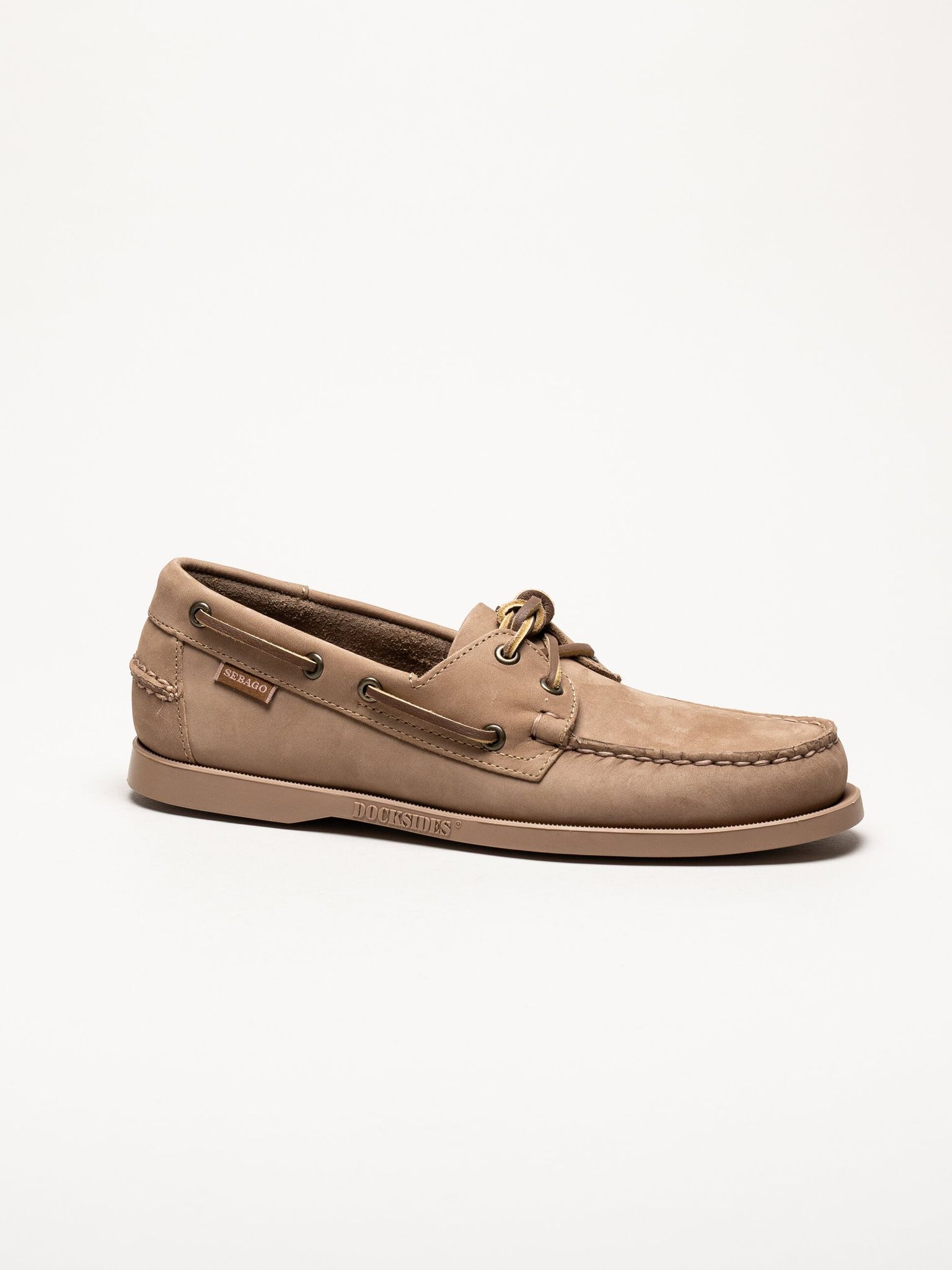 Sebago - Portland - Beige seglarskor i nubuck