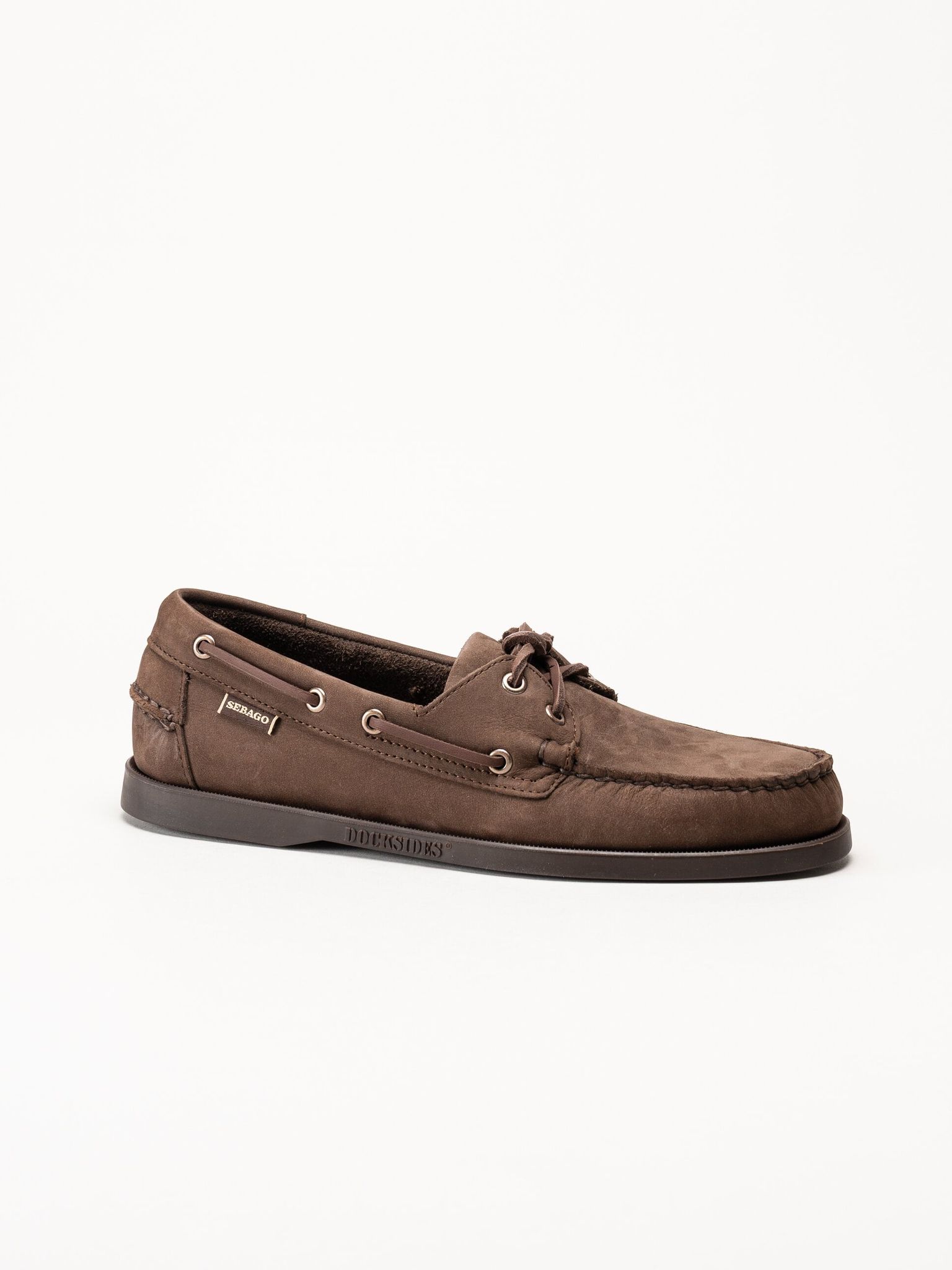 Sebago - Portland - Mörkbruna seglarskor i nubuck