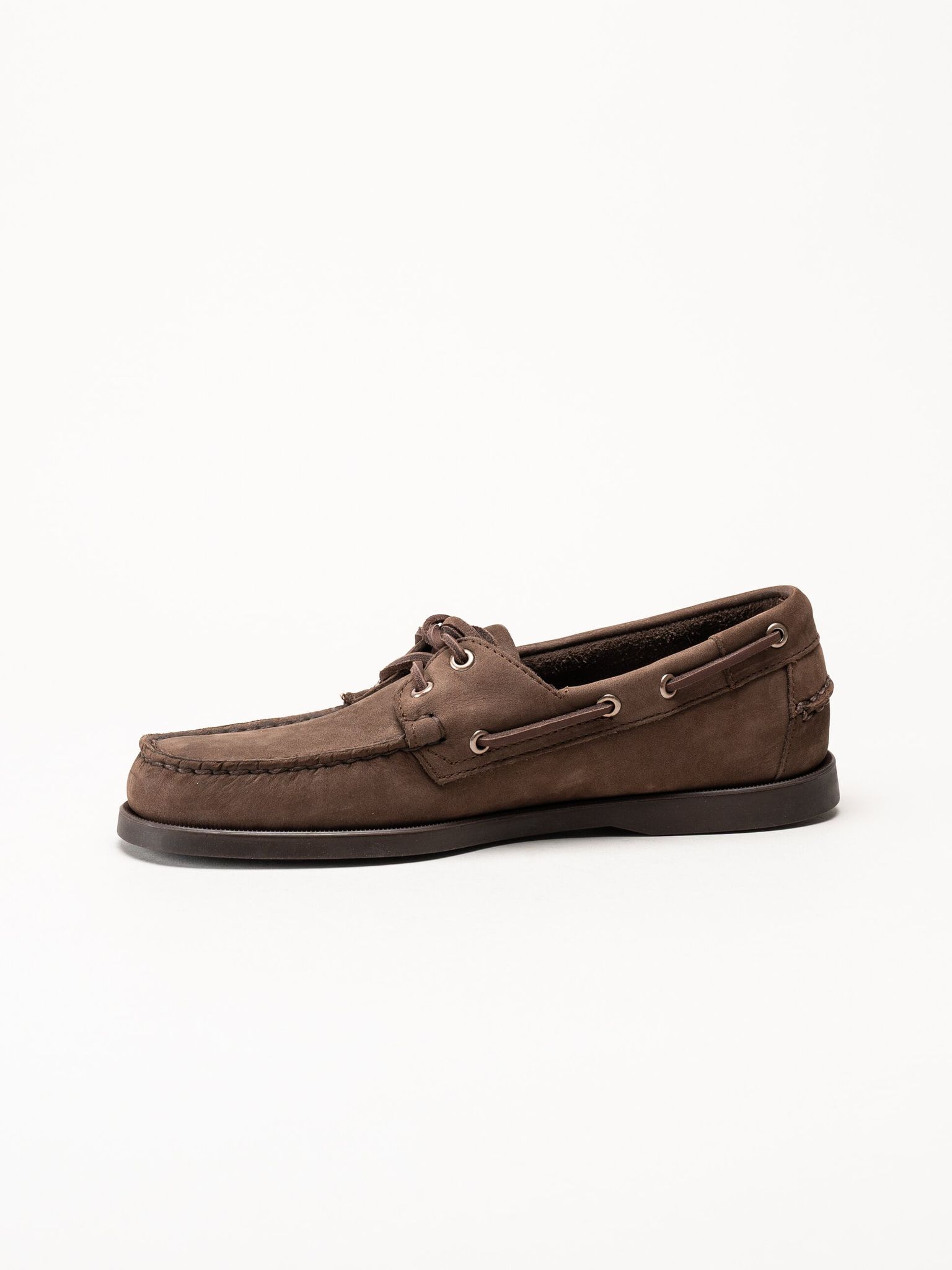 Sebago - Portland - Mörkbruna seglarskor i nubuck