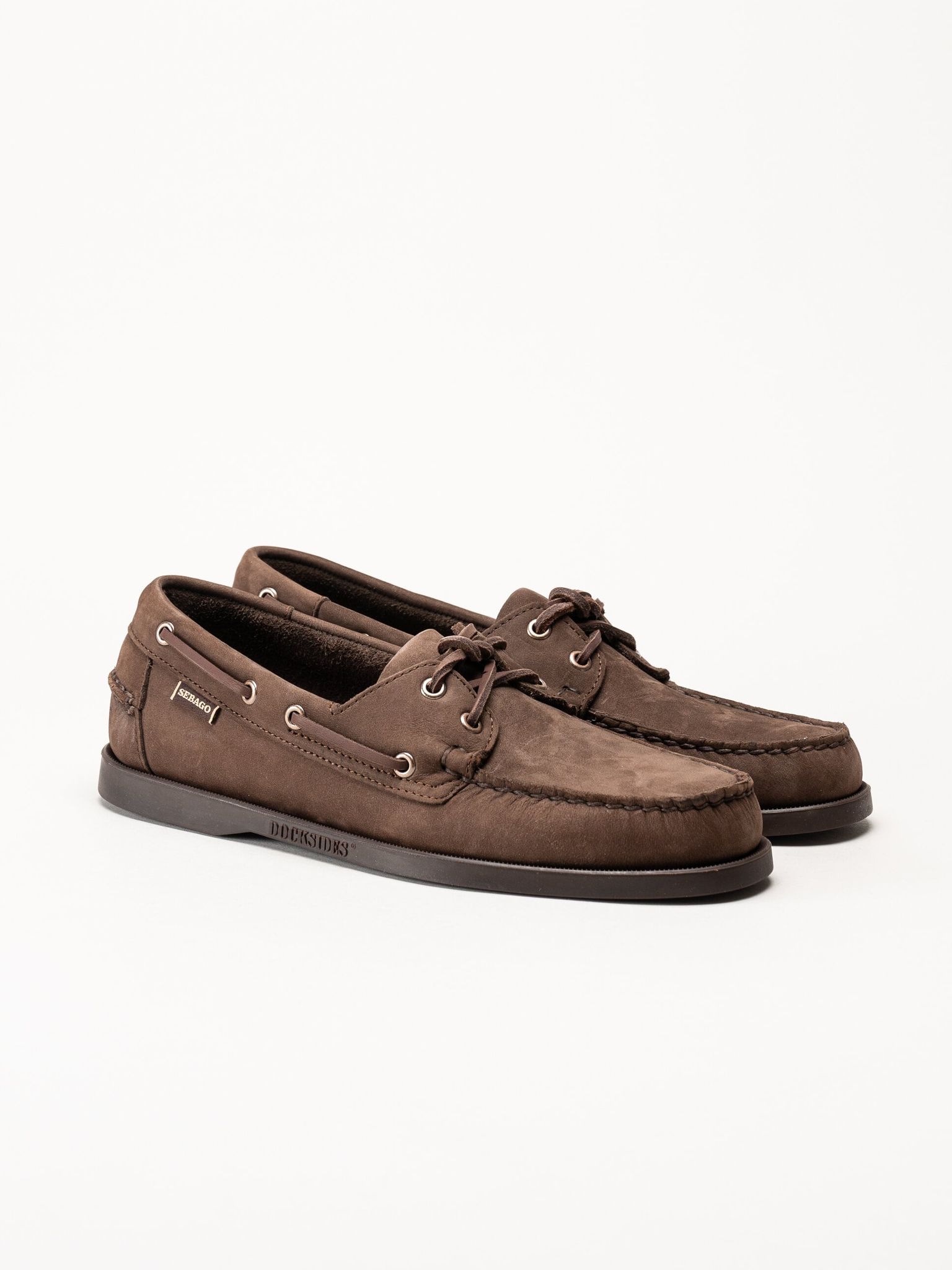Sebago - Portland - Mörkbruna seglarskor i nubuck