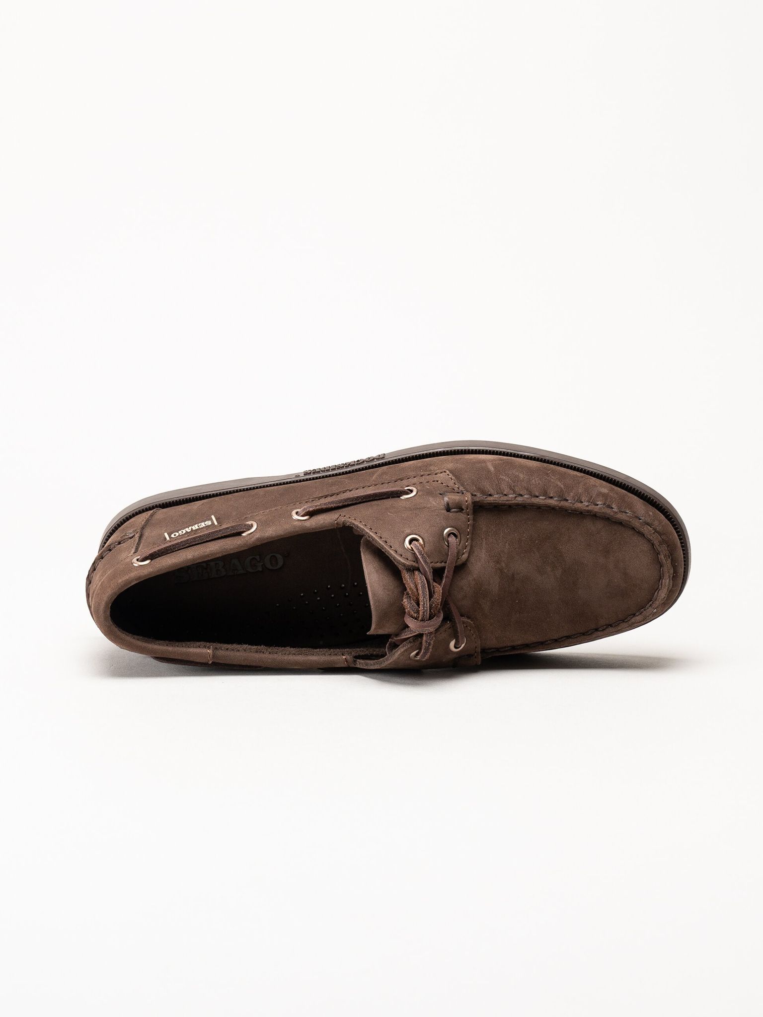 Sebago - Portland - Mörkbruna seglarskor i nubuck