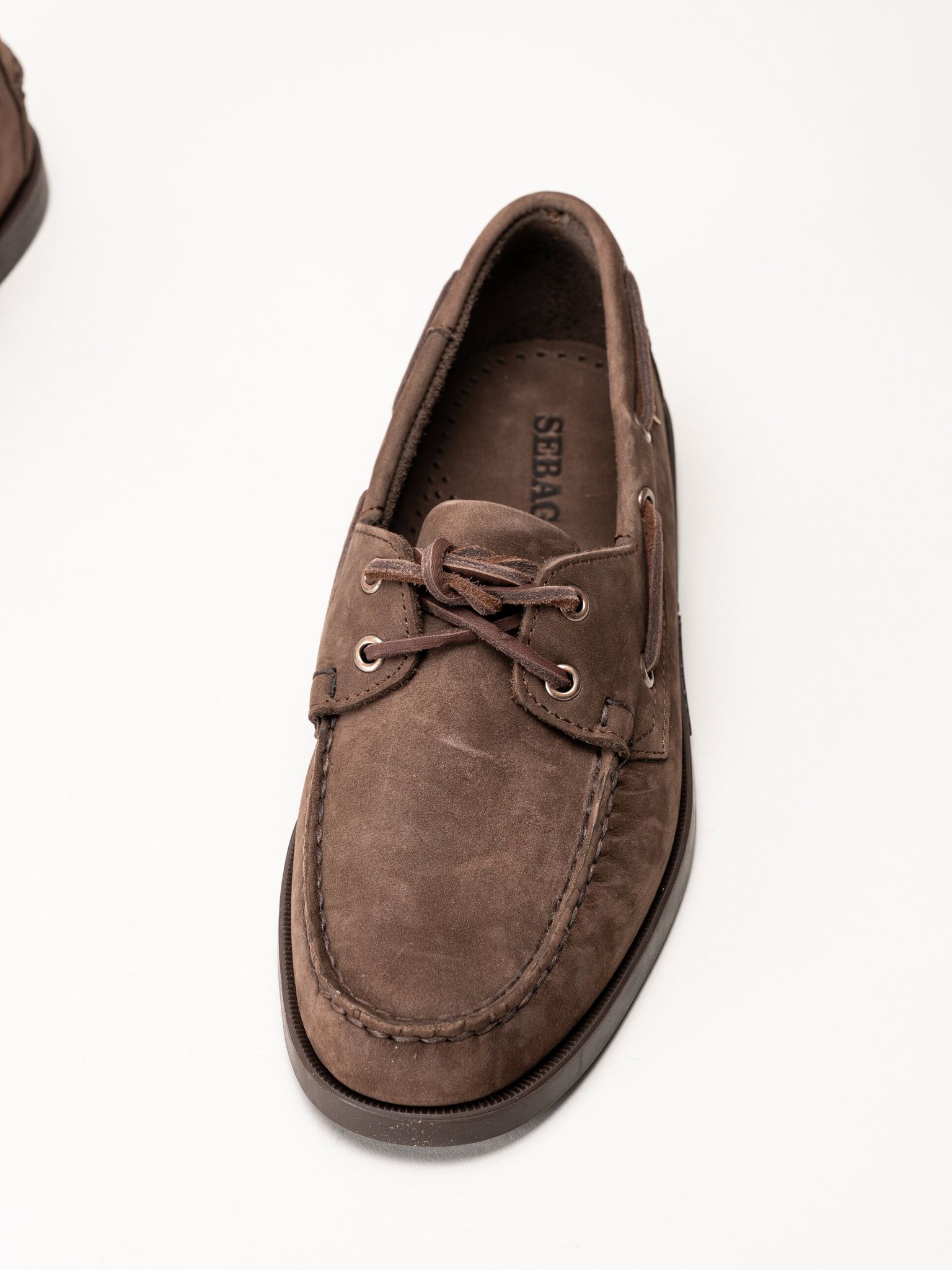 Sebago - Portland - Mörkbruna seglarskor i nubuck