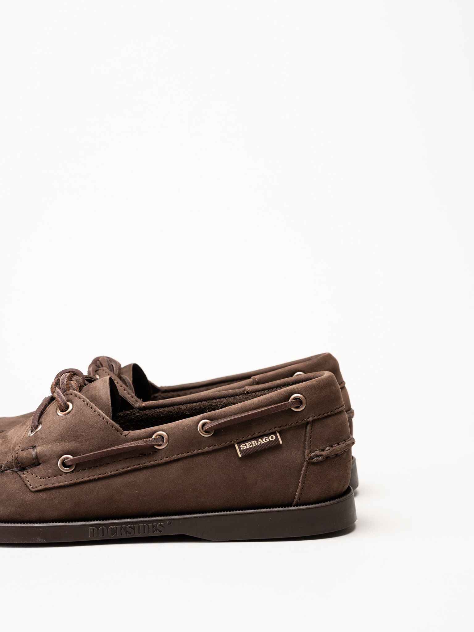 Sebago - Portland - Mörkbruna seglarskor i nubuck