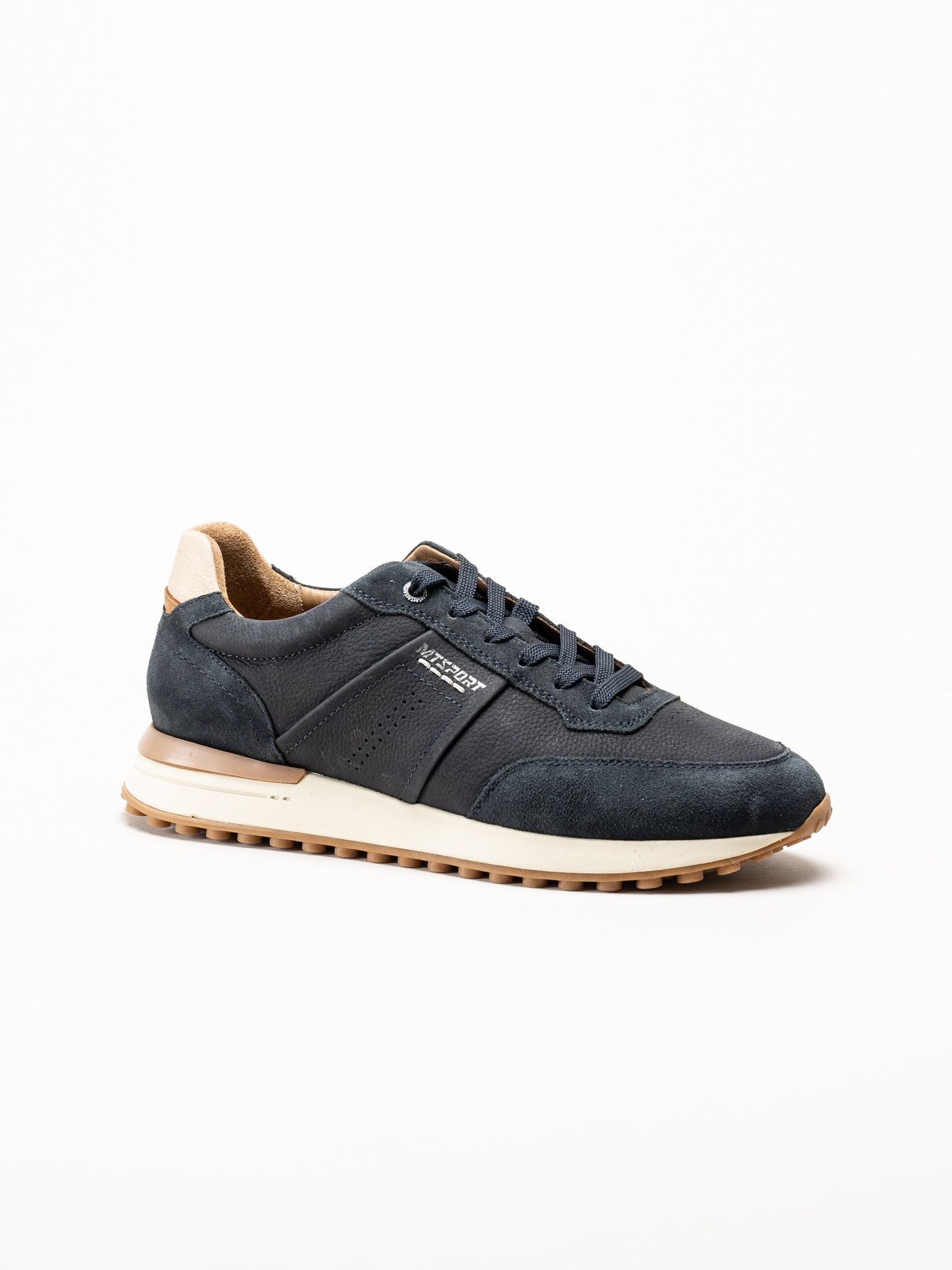 Marco Tozzi - MT Sport - Blå sneakers i skinn och mocka