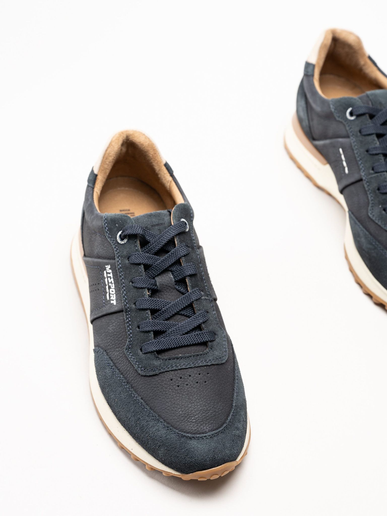 Marco Tozzi - MT Sport - Blå sneakers i skinn och mocka