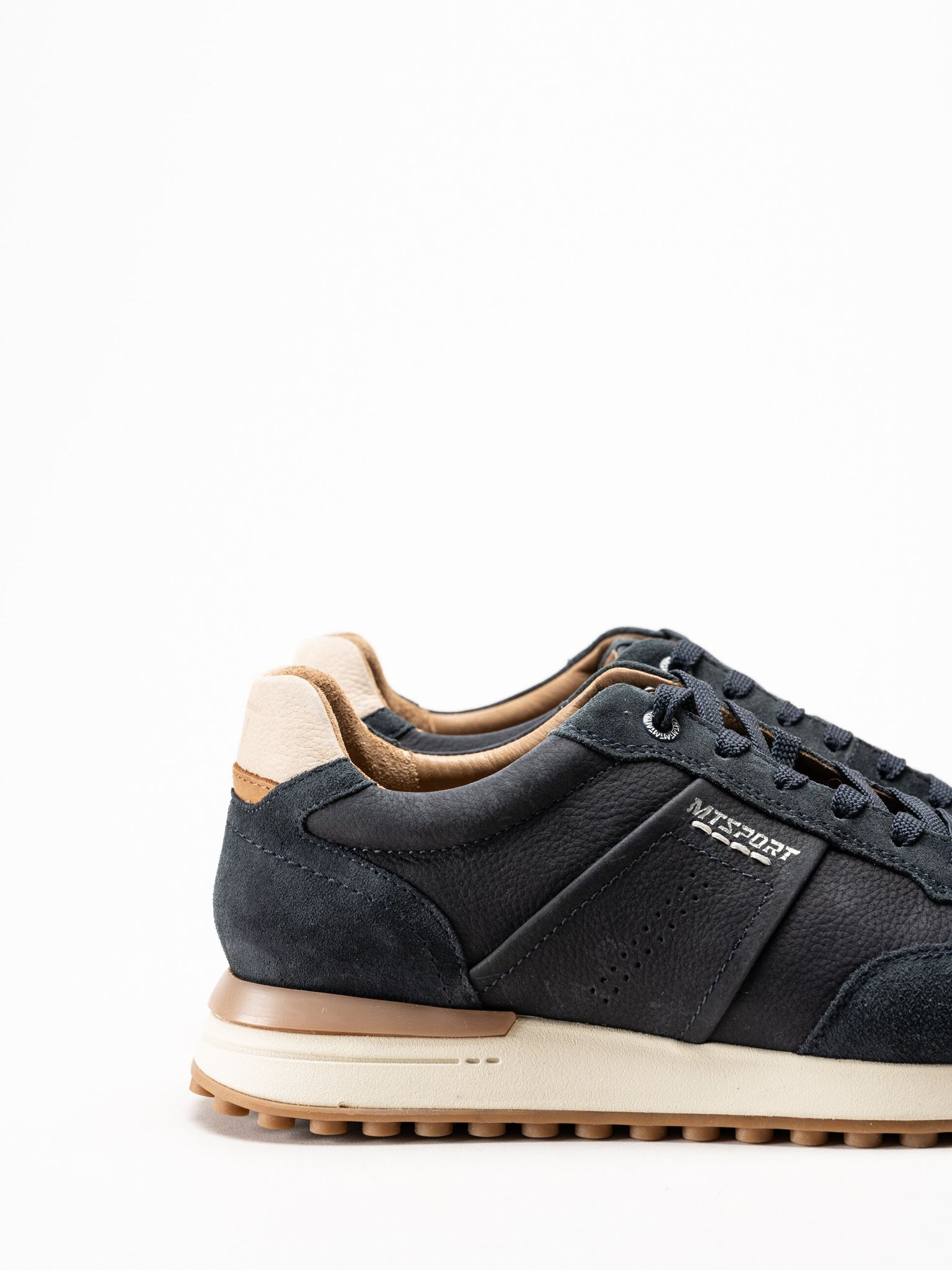 Marco Tozzi - MT Sport - Blå sneakers i skinn och mocka