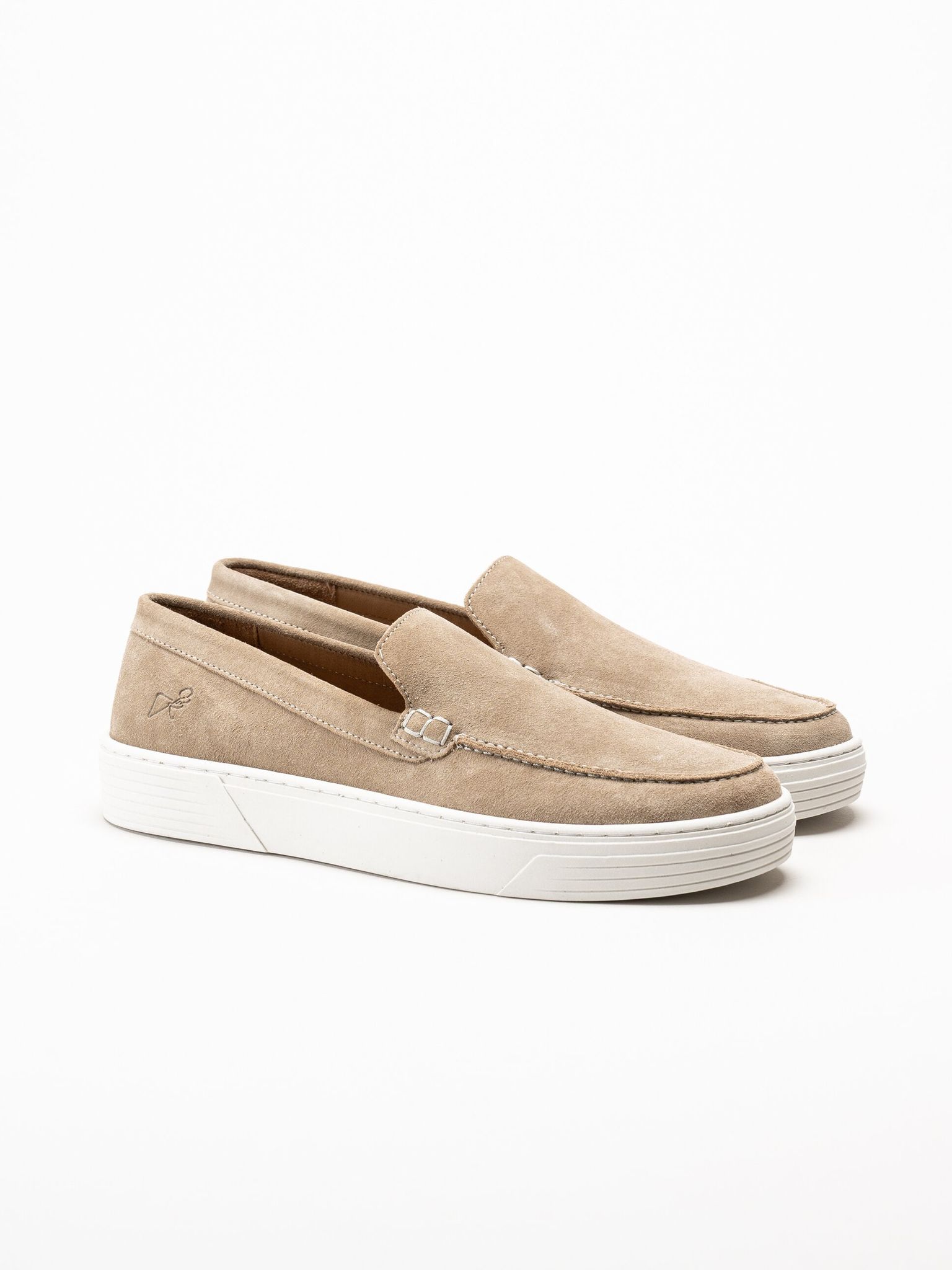 Marco Tozzi - Marco Tozzi by GMK - Beige slip on skor i mocka