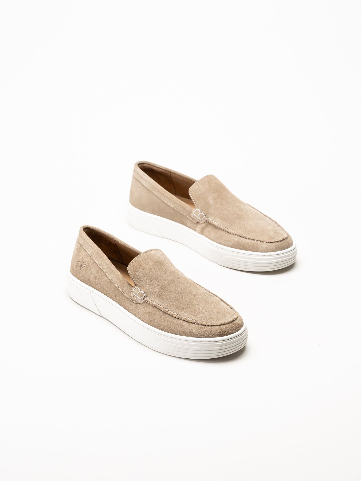 Marco Tozzi - Marco Tozzi by GMK - Beige slip on skor i mocka