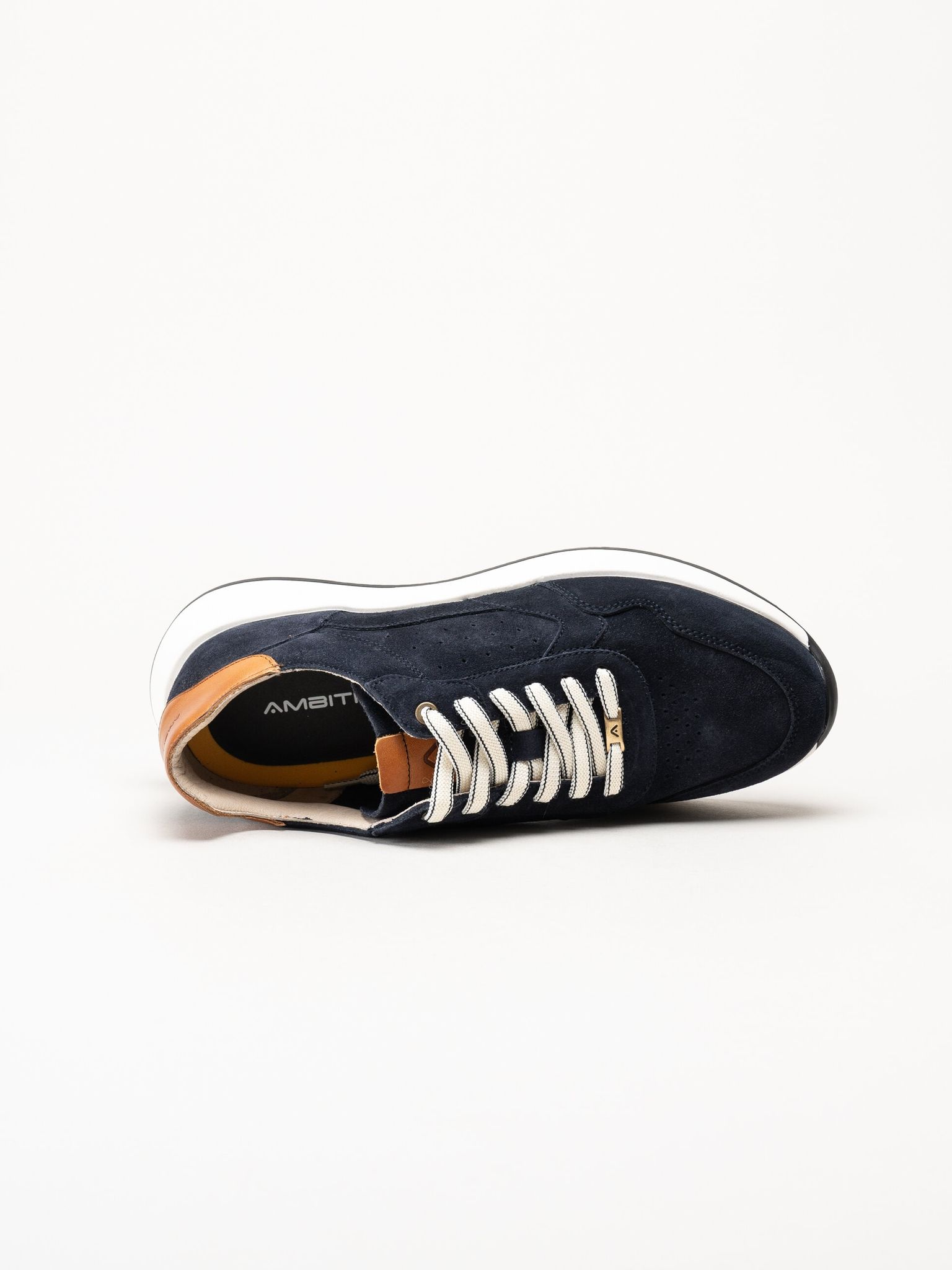 Ambitious - Marinblå sneakers i mocka och skinn