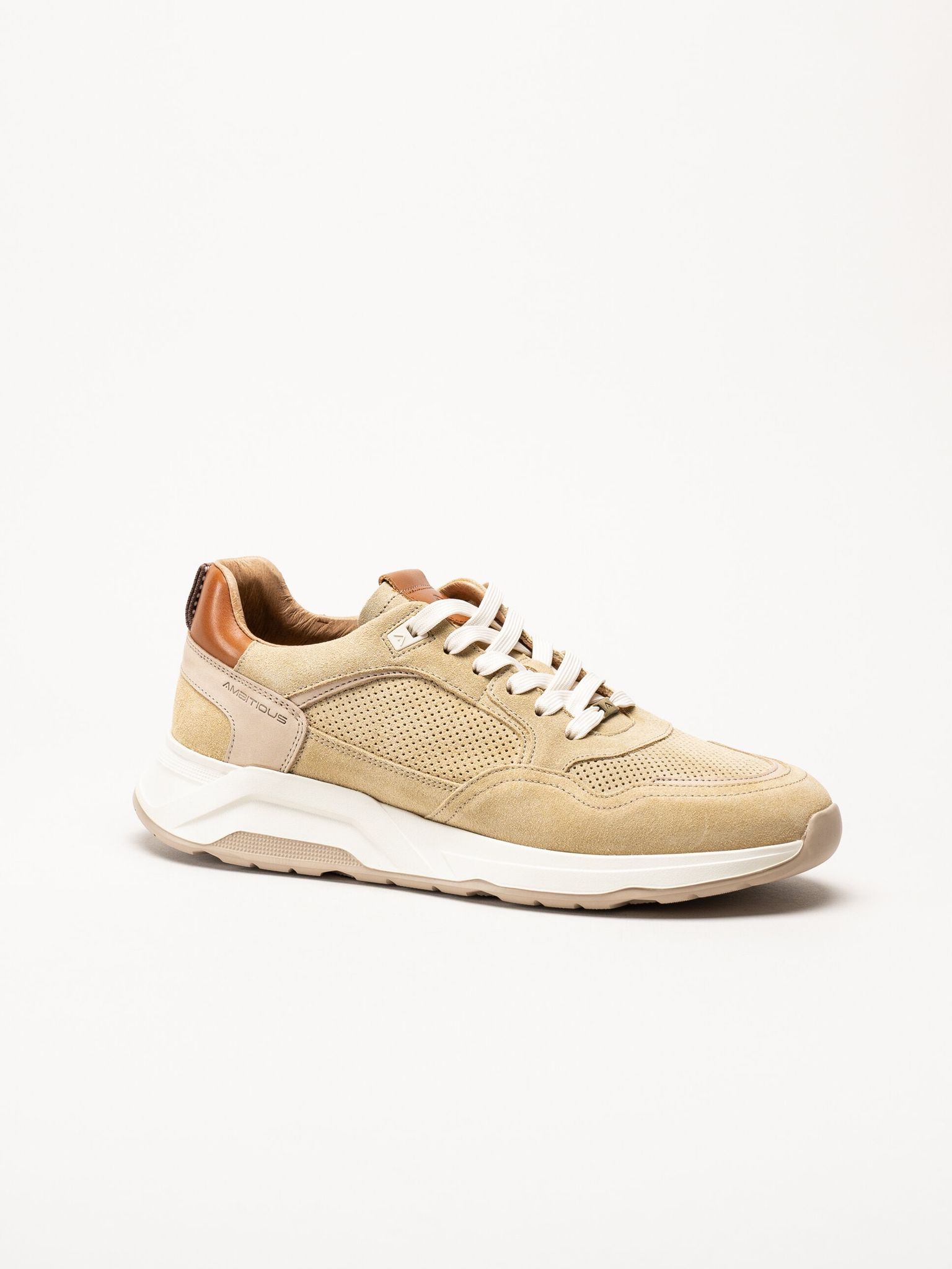 Ambitious - Beige sneakers i mocka