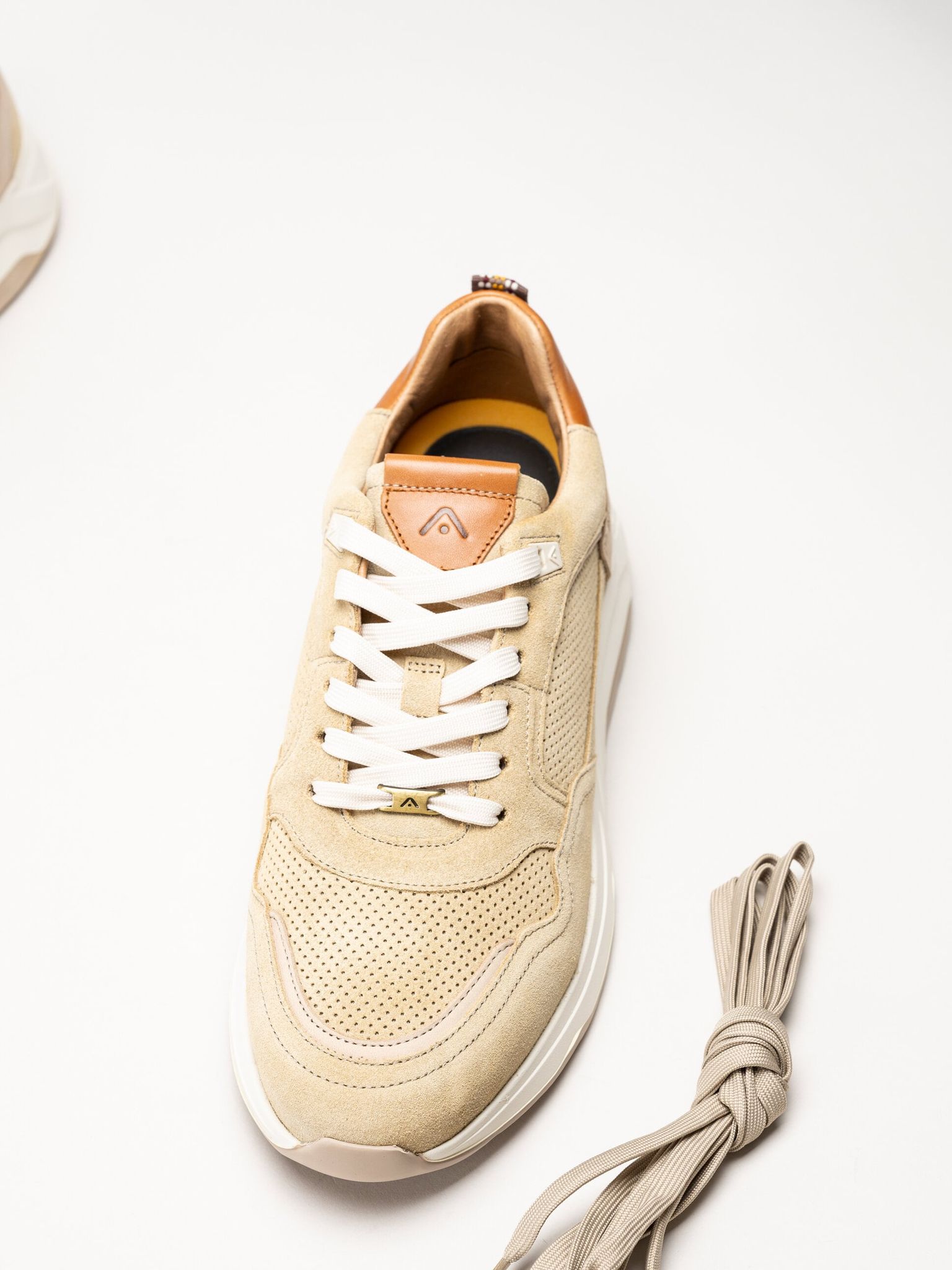 Ambitious - Beige sneakers i mocka