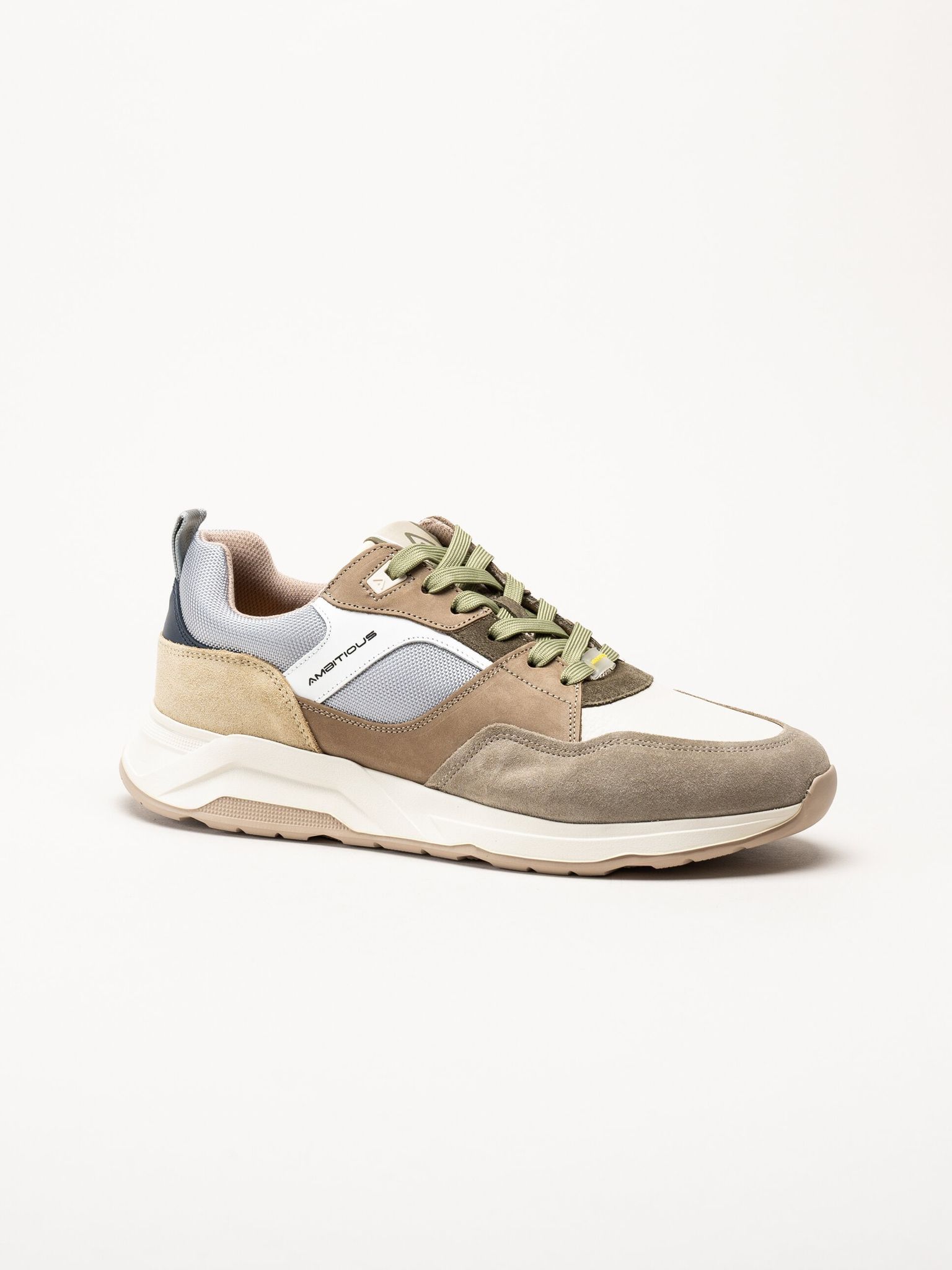 Ambitious - Bruna sneakers i mocka och skinn