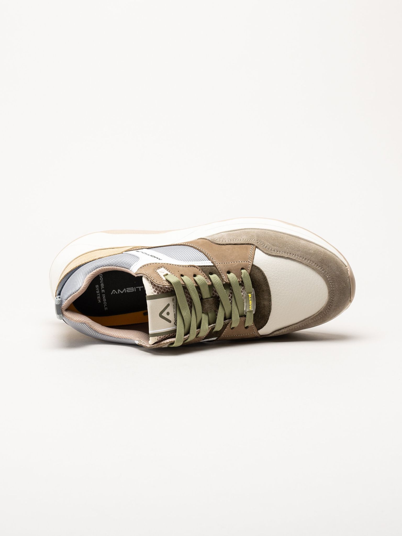Ambitious - Bruna sneakers i mocka och skinn