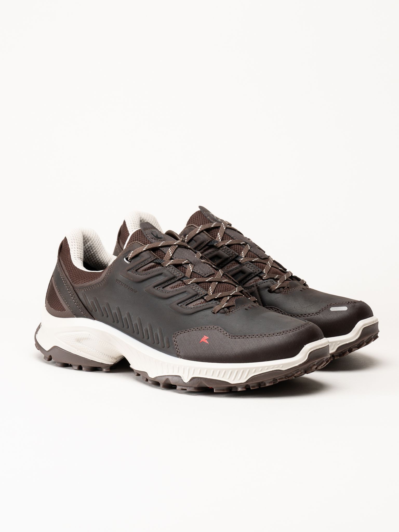 Ecco - Receptor - Mörkbruna sneakers