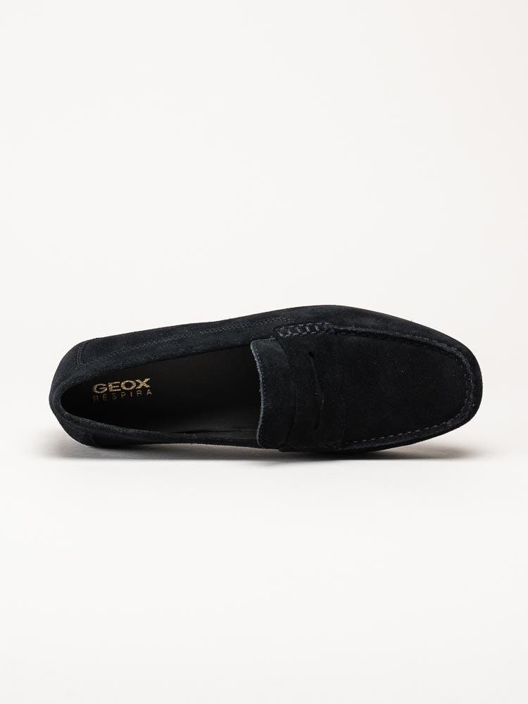 Geox - U Ascanio C - Mörkblå loafers i mocka