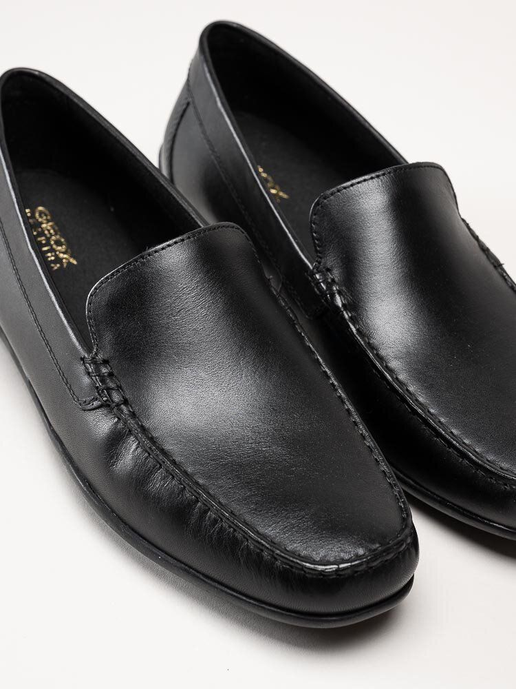 Geox - U Ascanio C - Svarta loafers i skinn