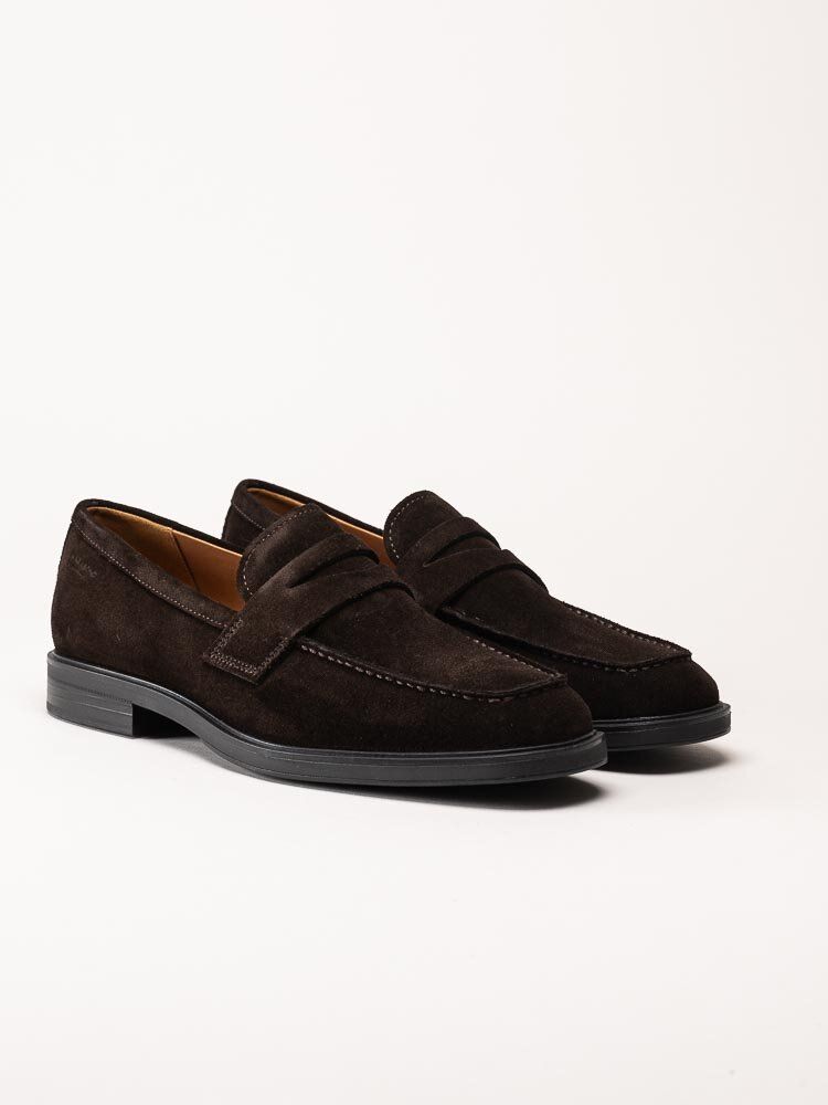 Vagabond - Andrew - Mörkbruna loafers i mocka