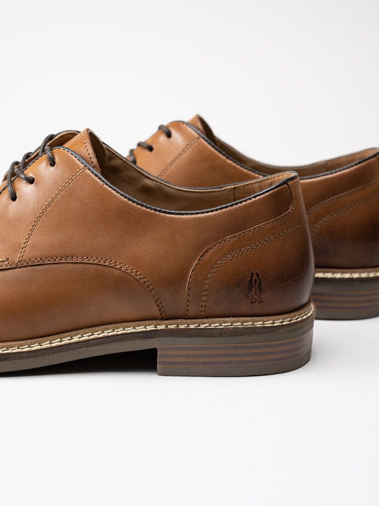 Hush Puppies - Nuvi Lace Up - Ljusbruna snörskor i skinn